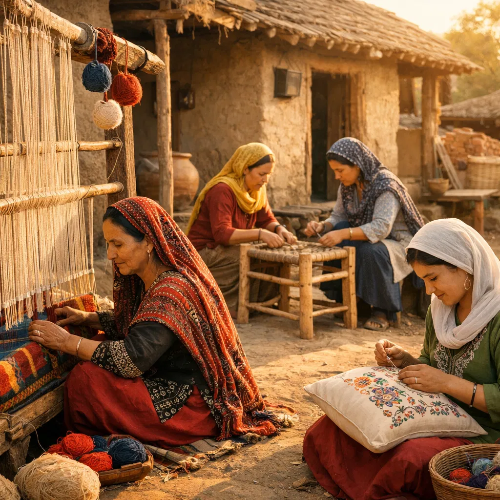 Women artisans crafting