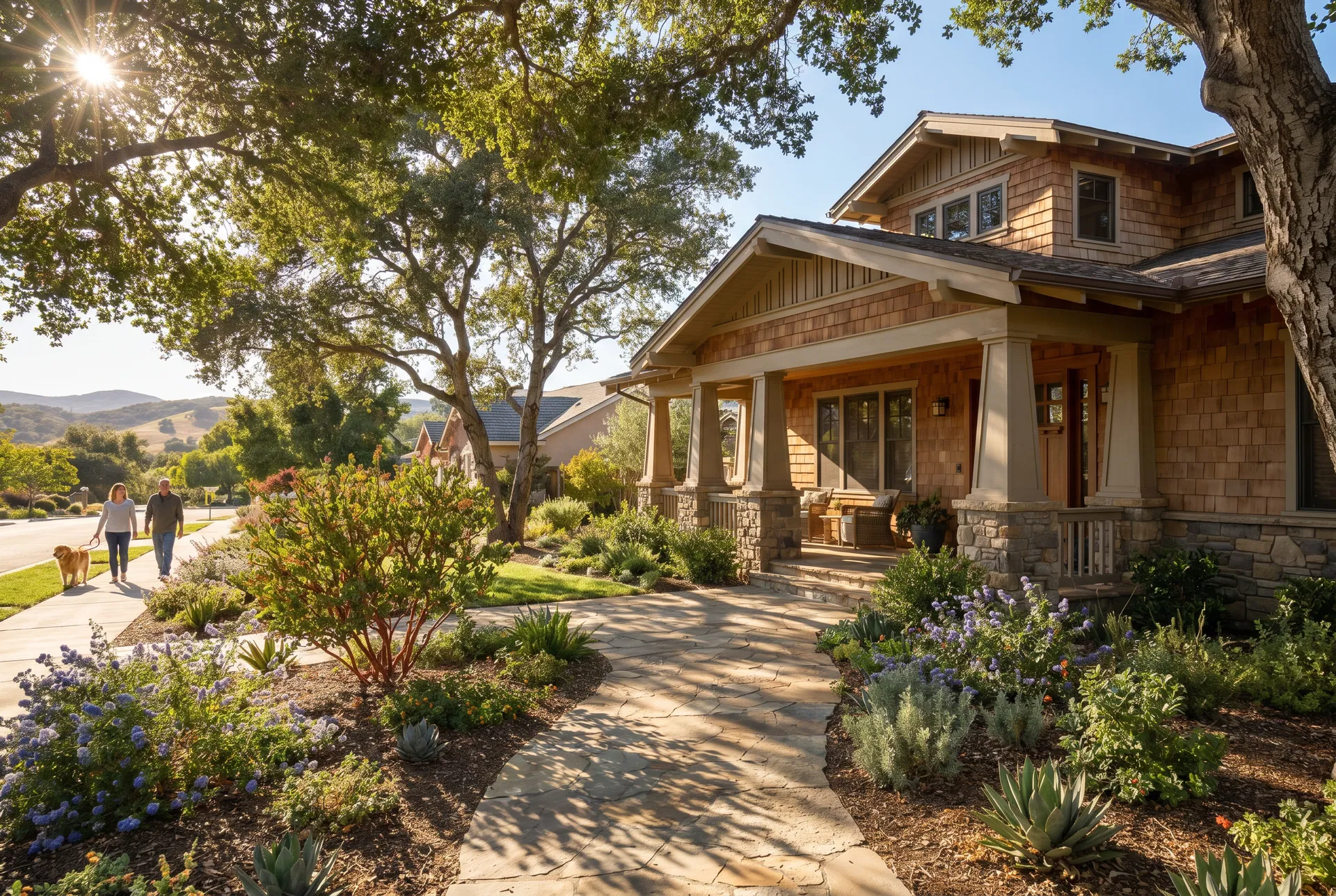 Beautiful Ramona neighborhood with craftsman homes