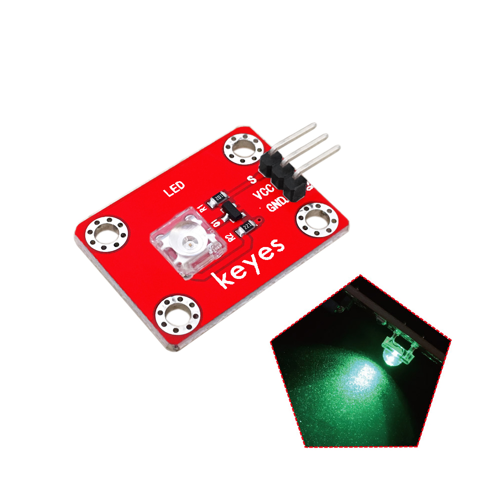 keyes 食人鱼LED绿光模块(焊盘孔) 红色 环保