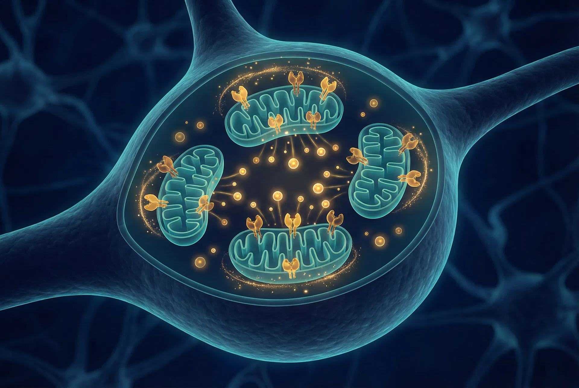 Estrogen receptors on mitochondrial membranes inside neurons