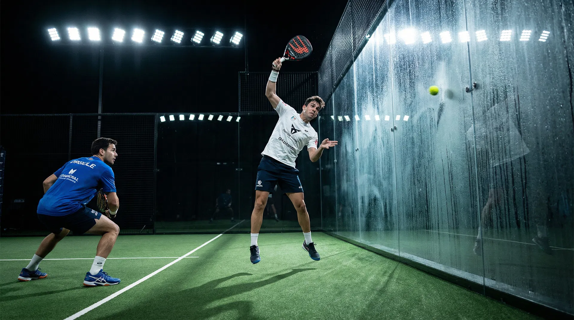 Jugadores de pádel en acción