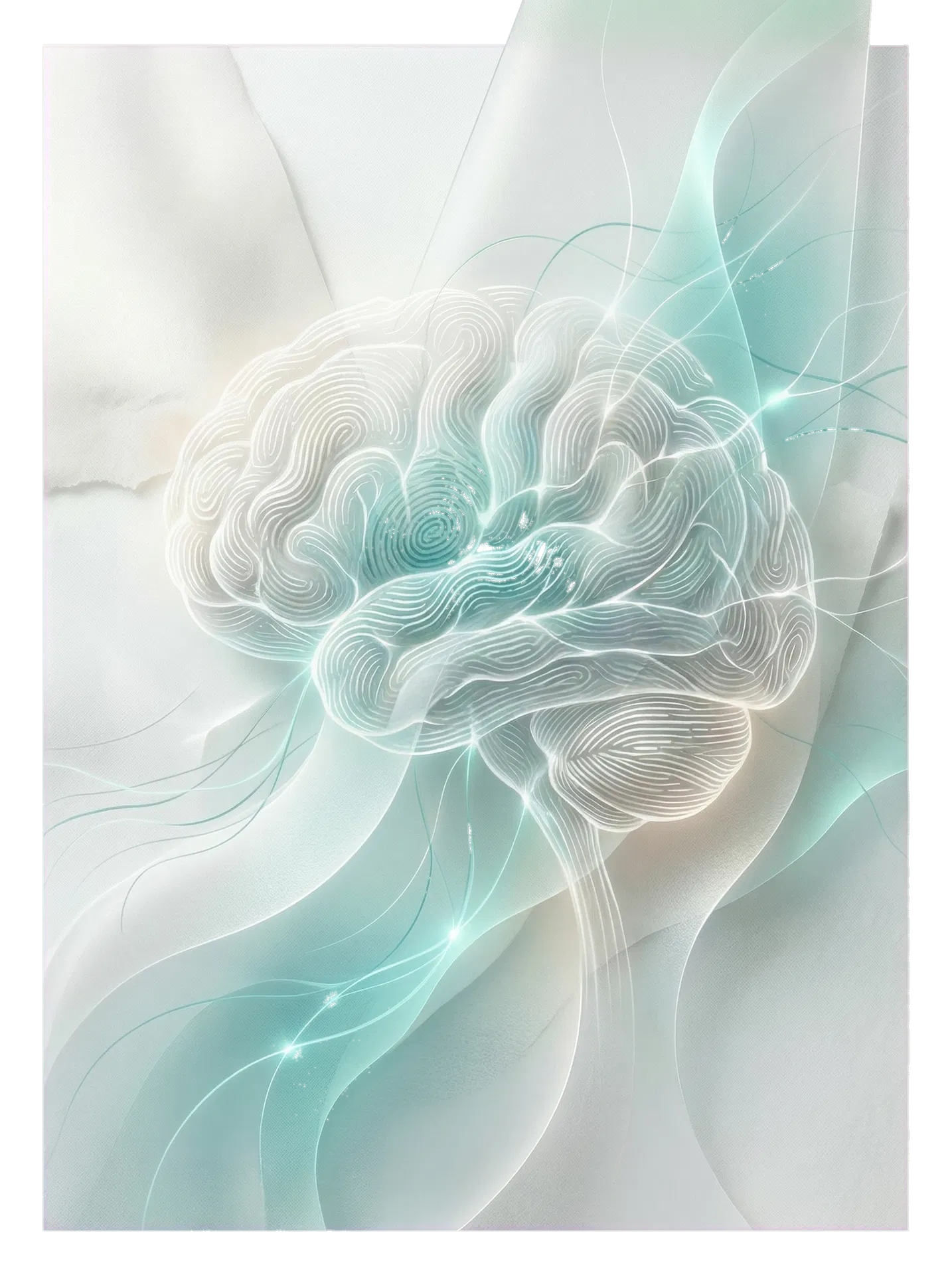 Composición visual abstracta sobre memoria y neuroplasticidad