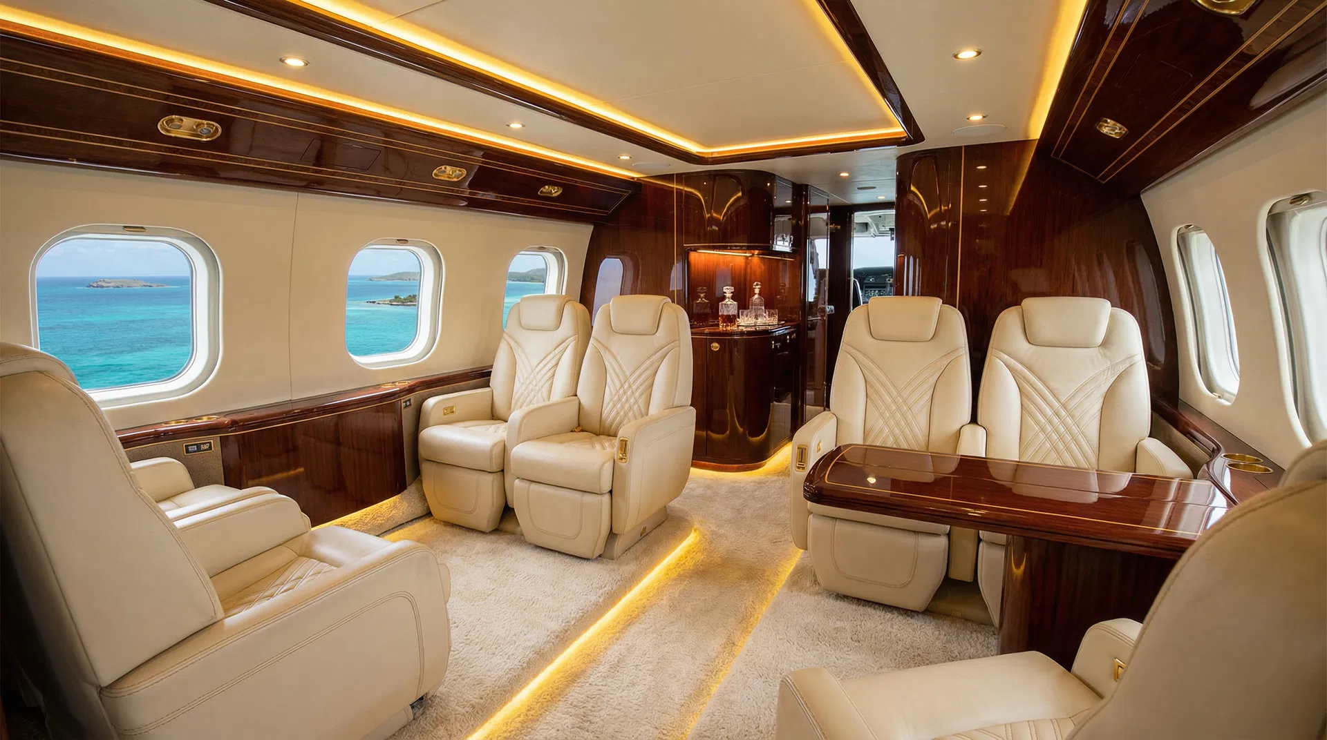 S-92 VIP executive helicopter interior