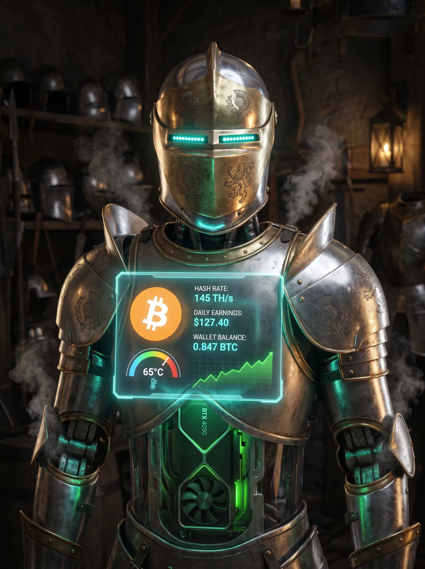 Robot Mining Dashboard Screen