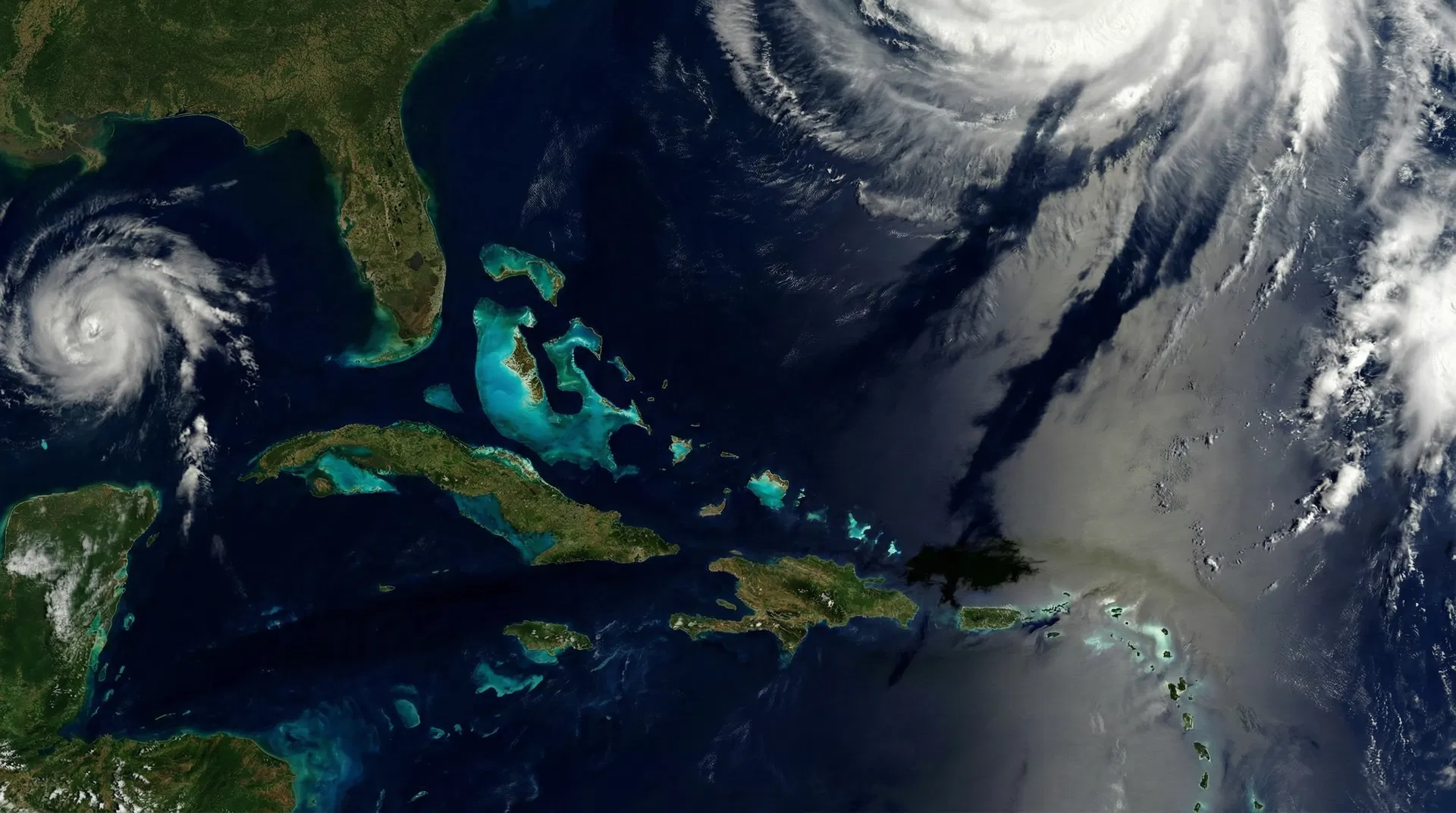 Atlantic and Caribbean operations map