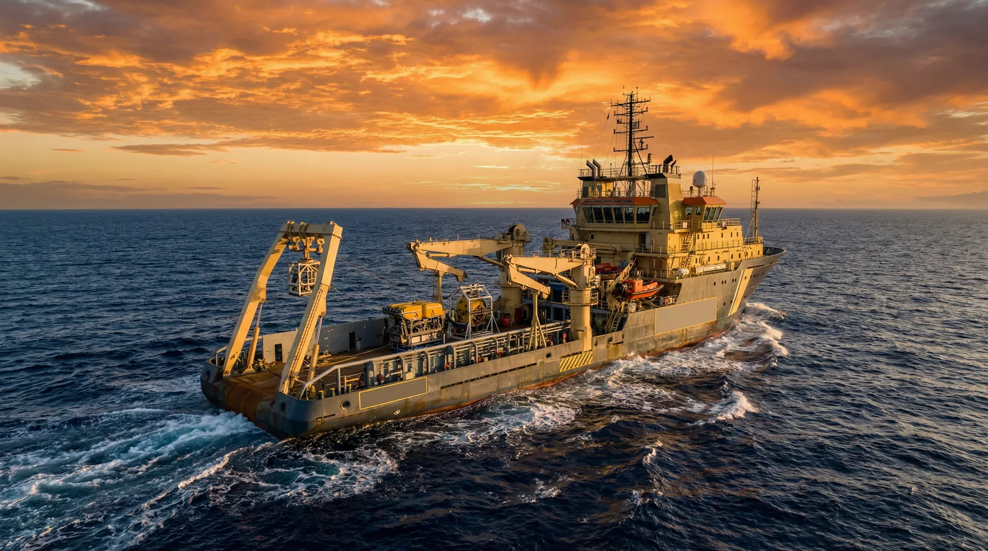 Salvage vessel at sea