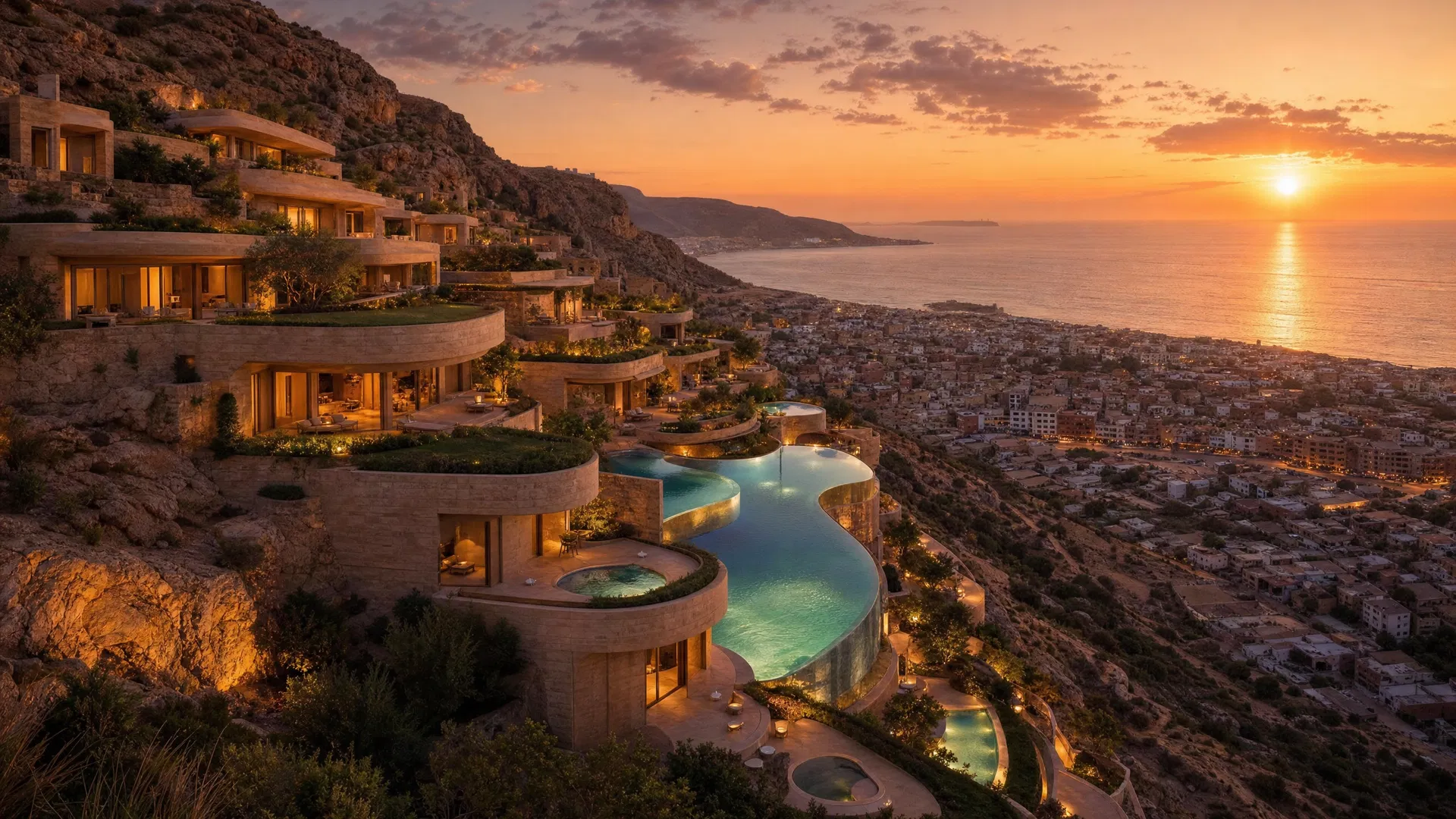 Taghazout Highlands aerial view