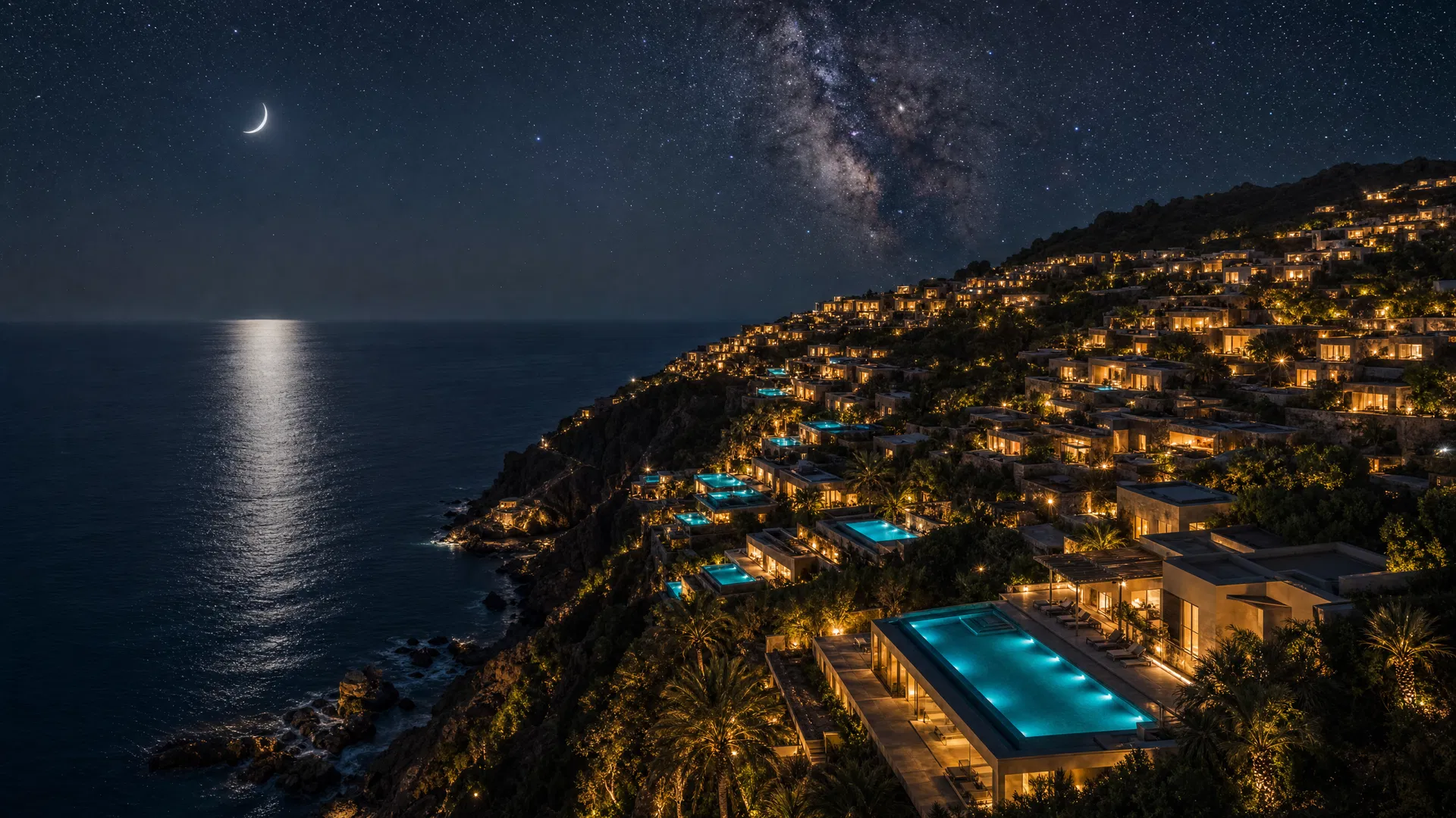 Night aerial view