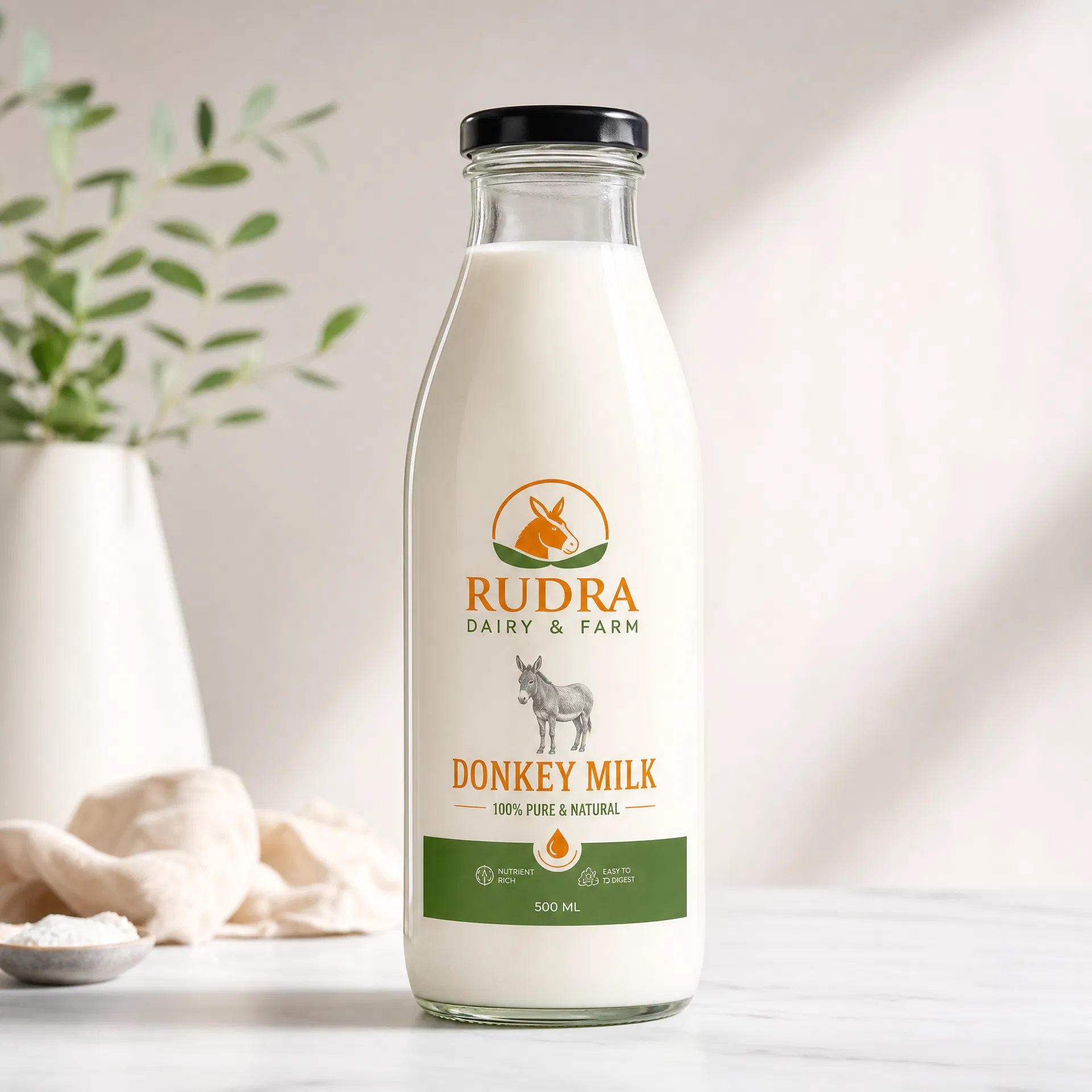 Rudra Dairy Fresh Donkey Milk bottle