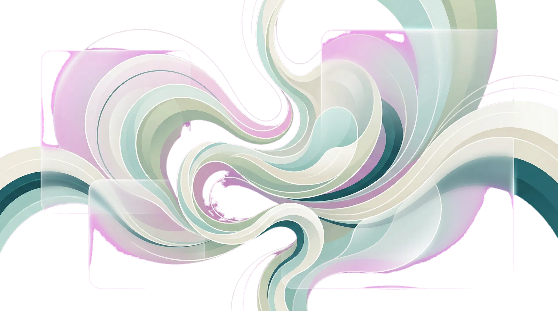 消化の流れをイメージした抽象アート