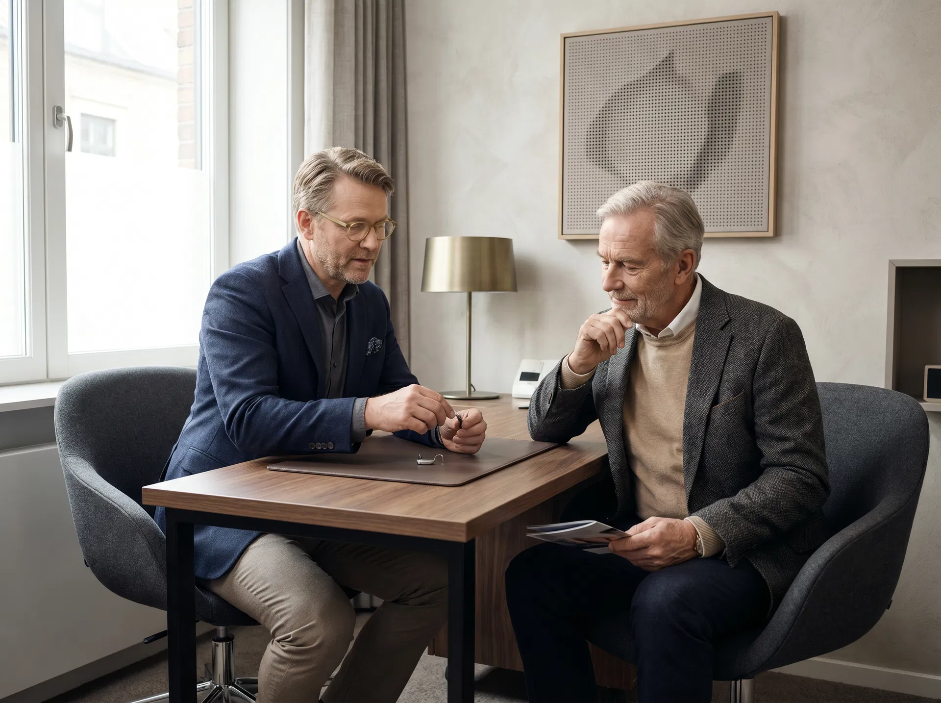 Beratungsgespräch zu Hörgeräten