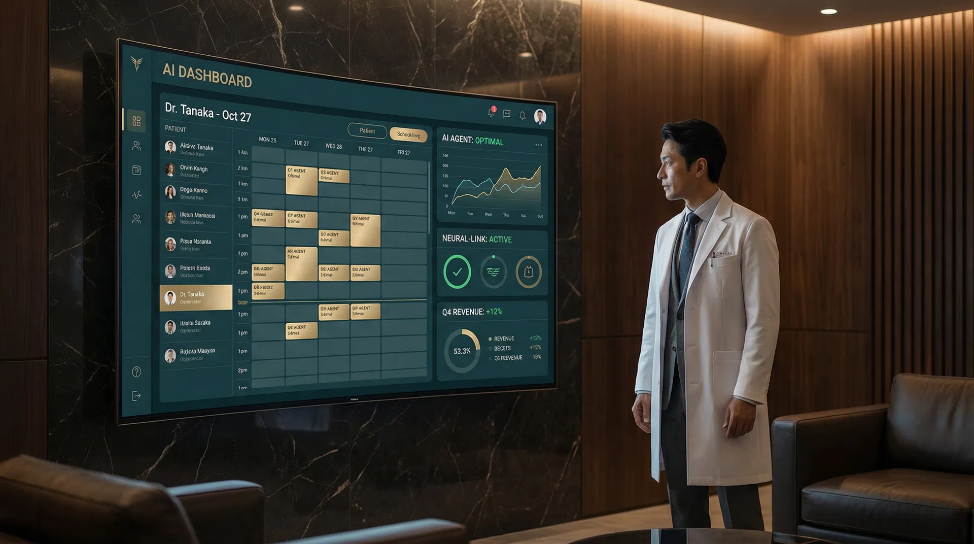 Visão 360° da Clínica em Tempo Real