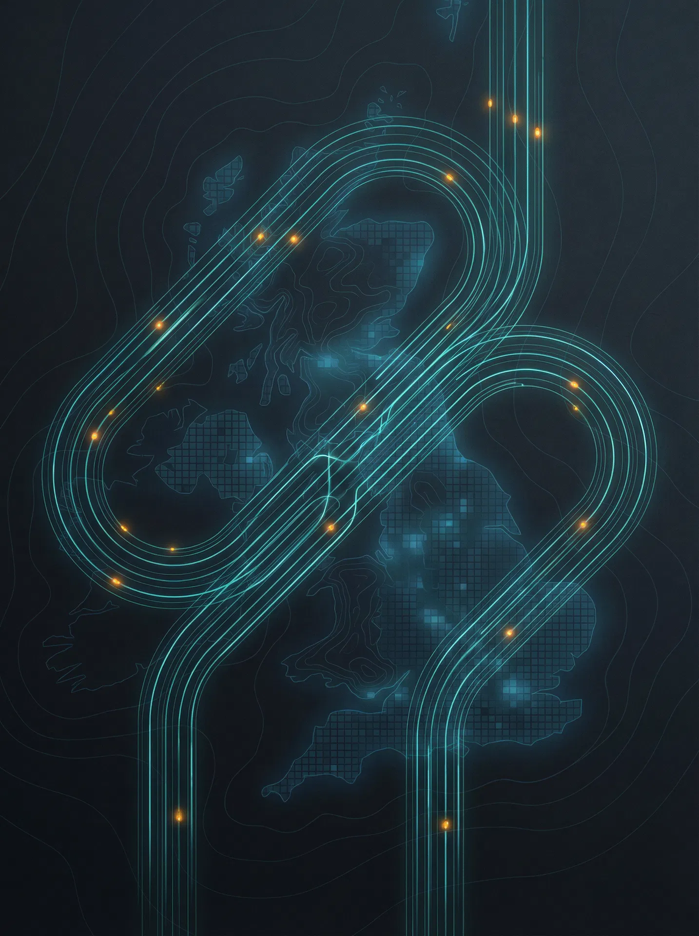 Night-time AnswerFlow call capture visual representing always-on coverage across local areas