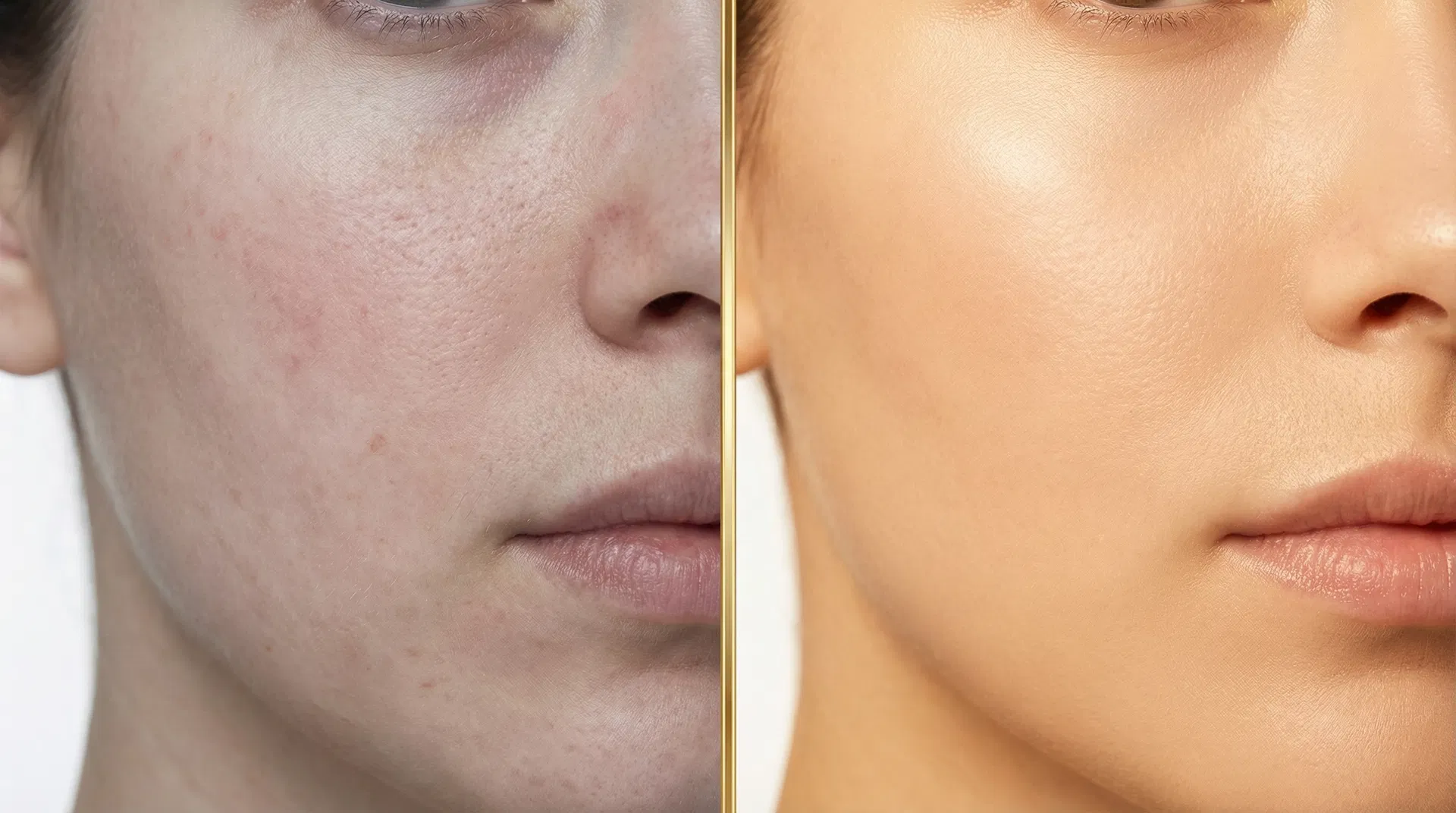 Résultats avant et après l'utilisation de la brosse Rituel Éclat