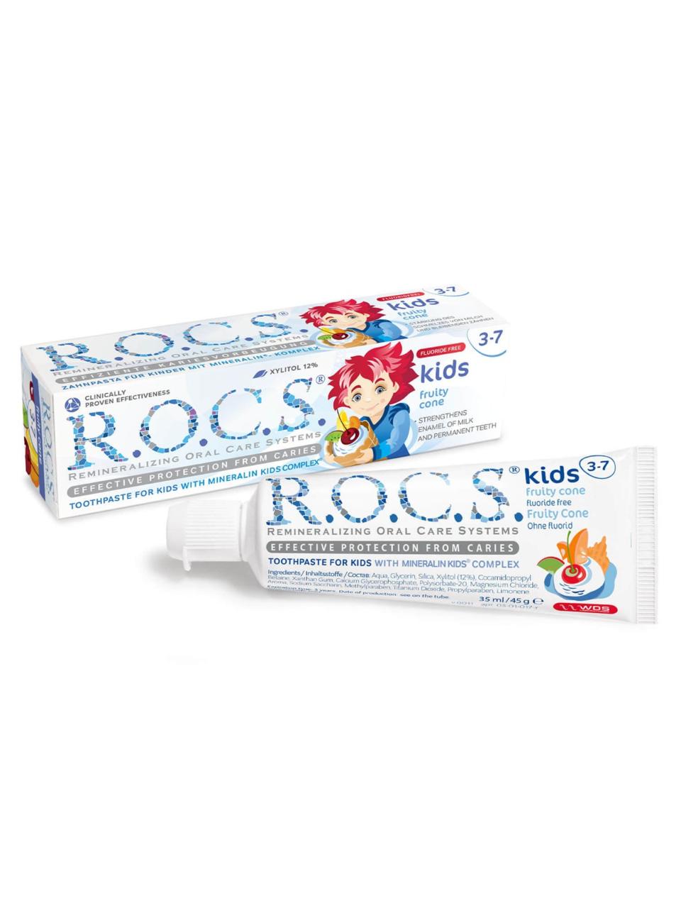 ROCS Toothpaste Kids 3-7 Years Fruity Cone 45 g