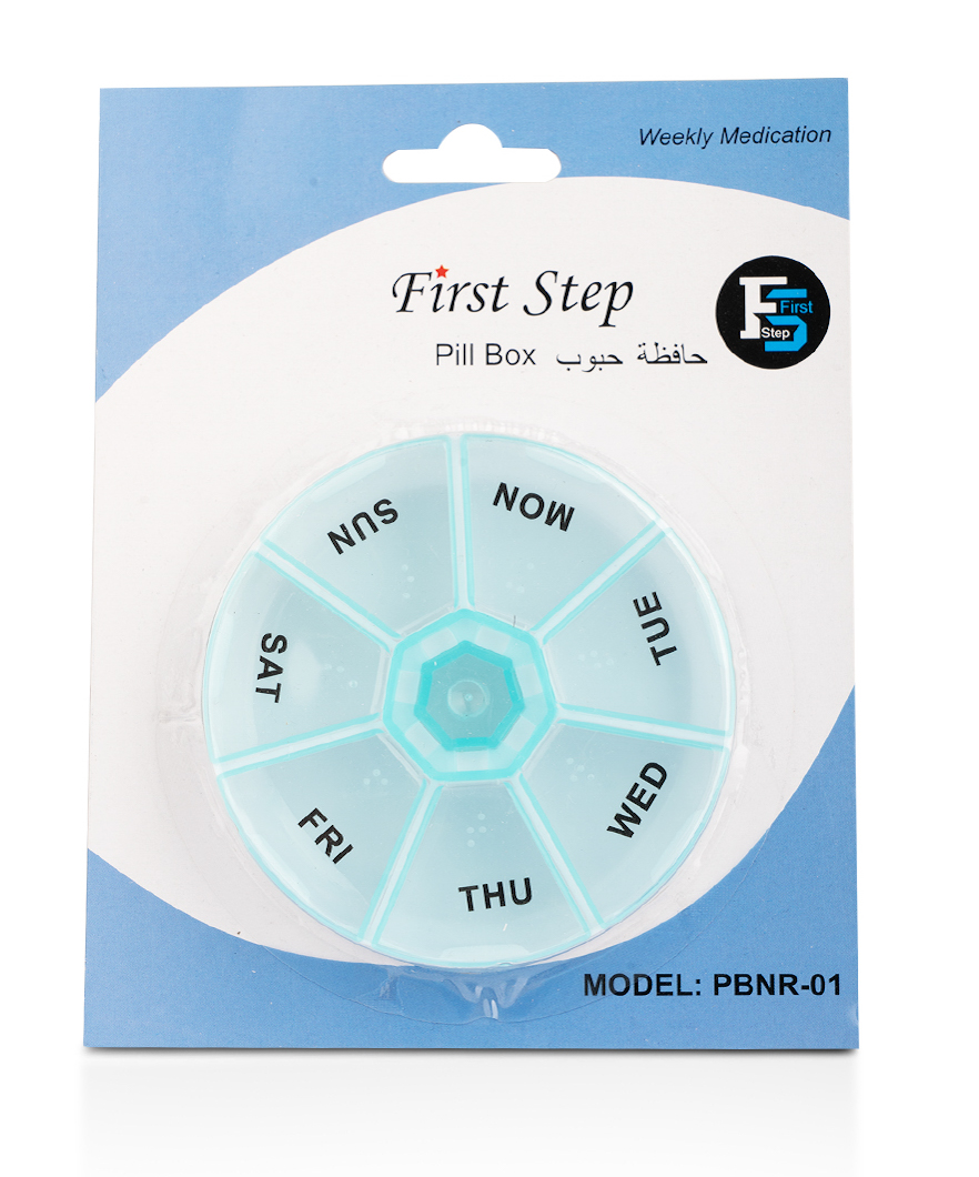 First Step Pill Box Round Weekly