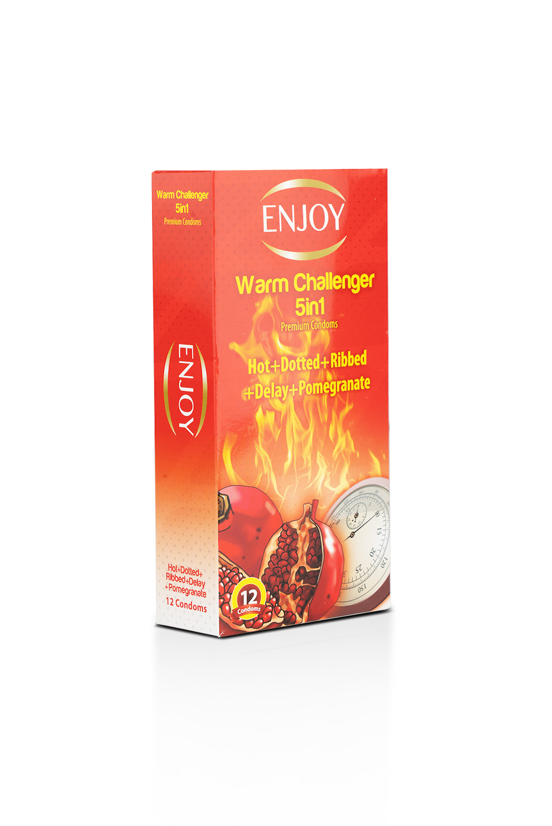 Enjoy Warm Challenger Pomegrante Premium Condoms 12 pcs