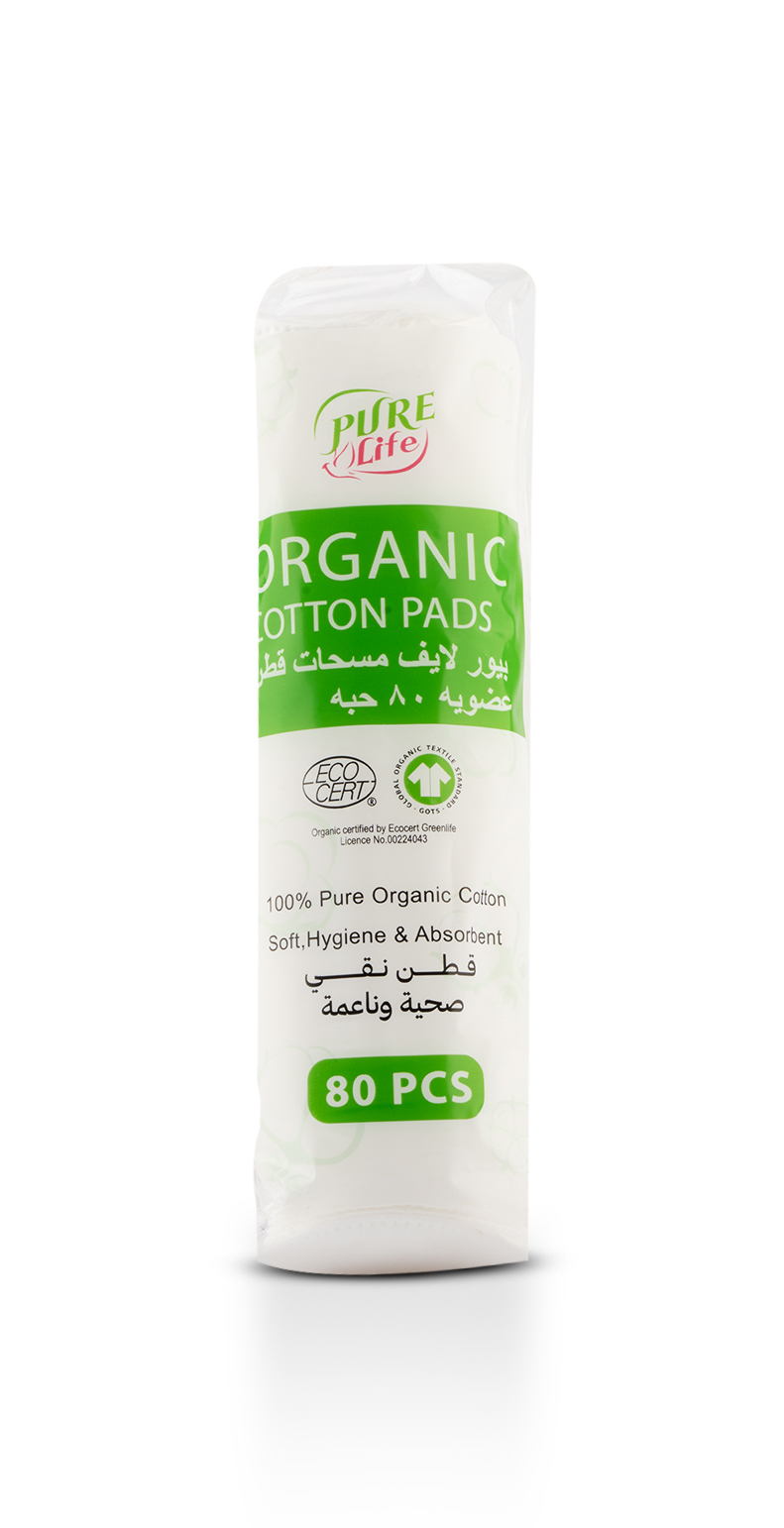 Purelife Organic Cotton Pads 80 pcs