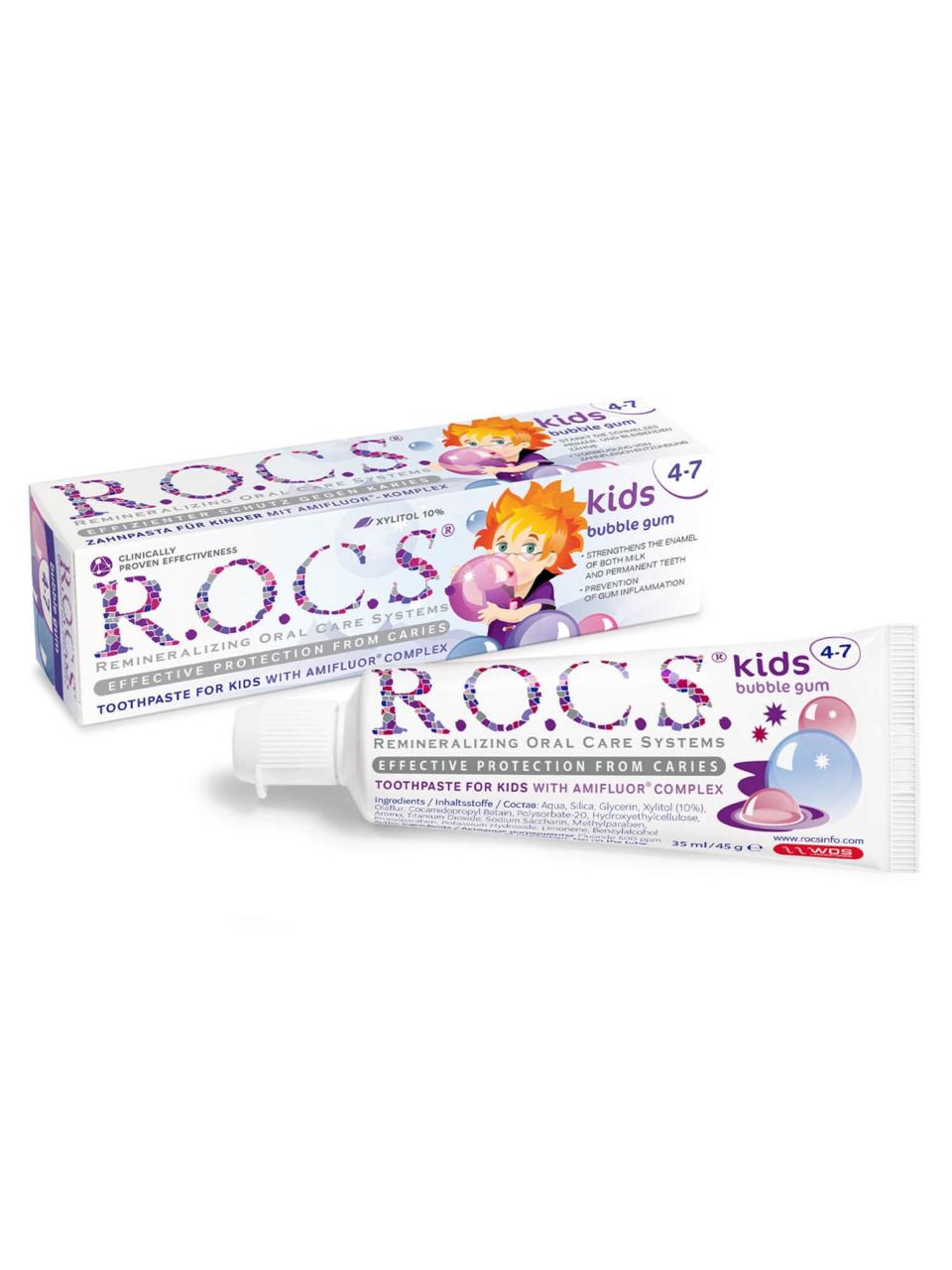 ROCS Toothpaste Kids 4-7 Years Bubble Gum 45 g