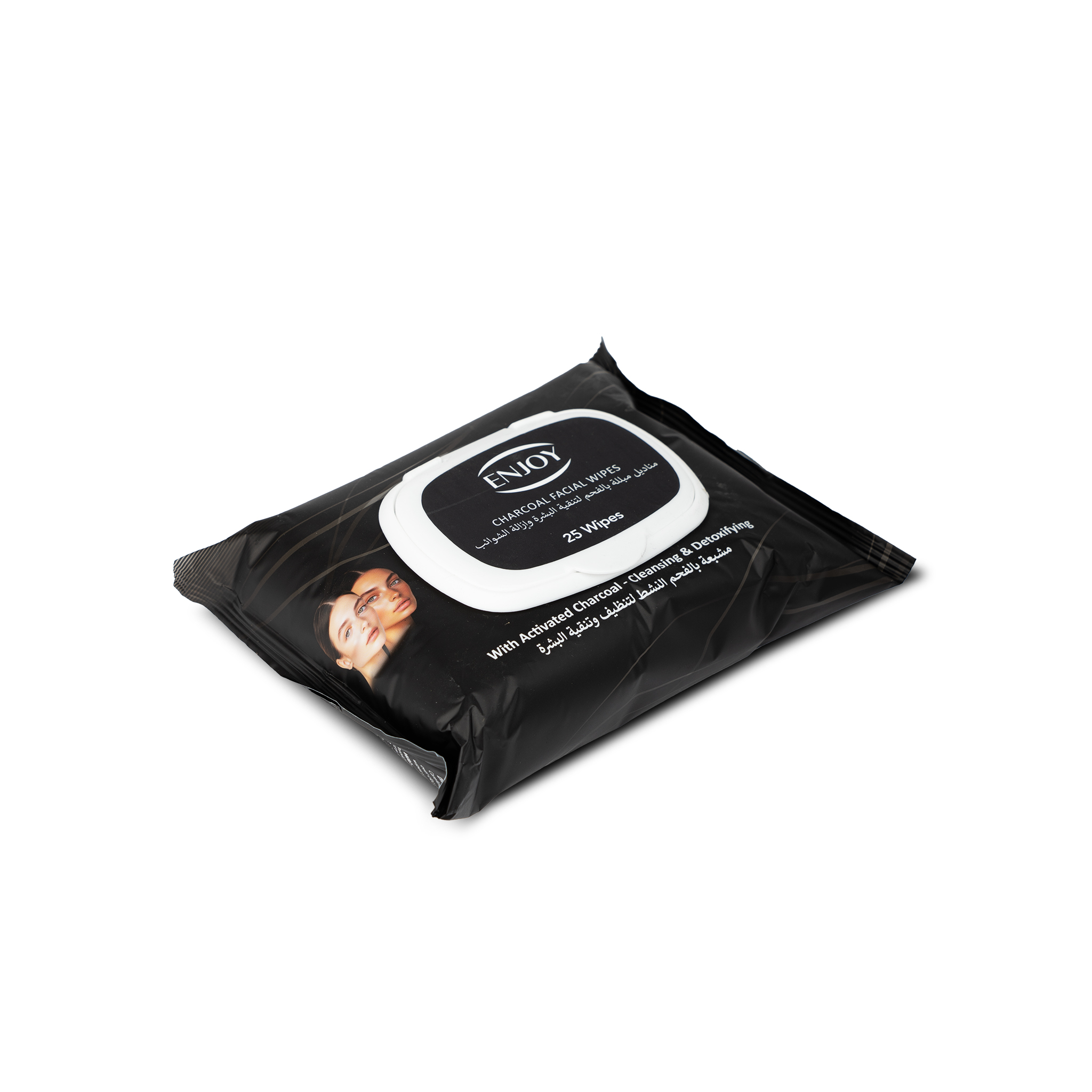 ENJOY Purifying Charcoal Facial Wipes 25s