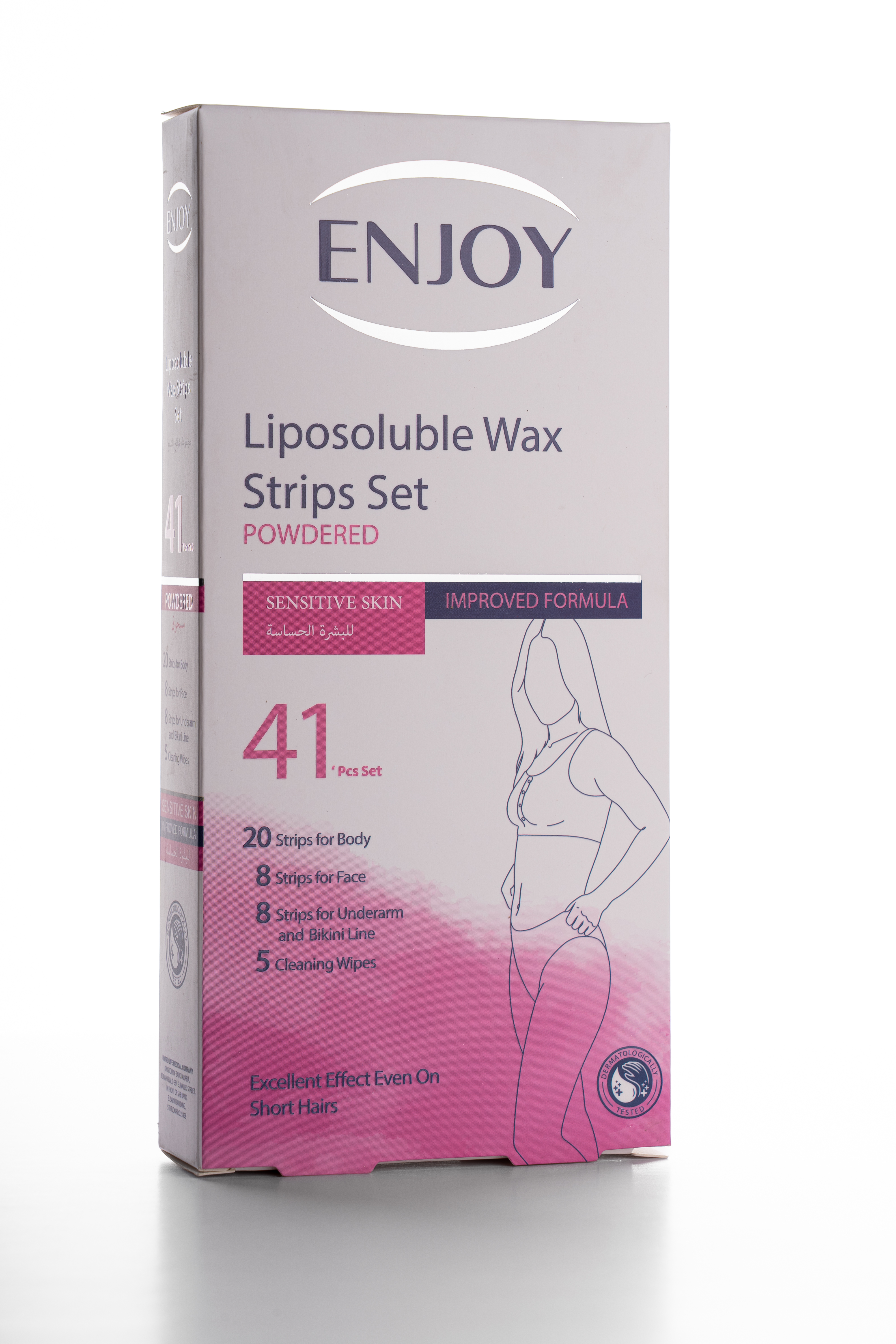 Enjoy Liposoluble Wax Strips Set For Sensitive Skin 41 pcs