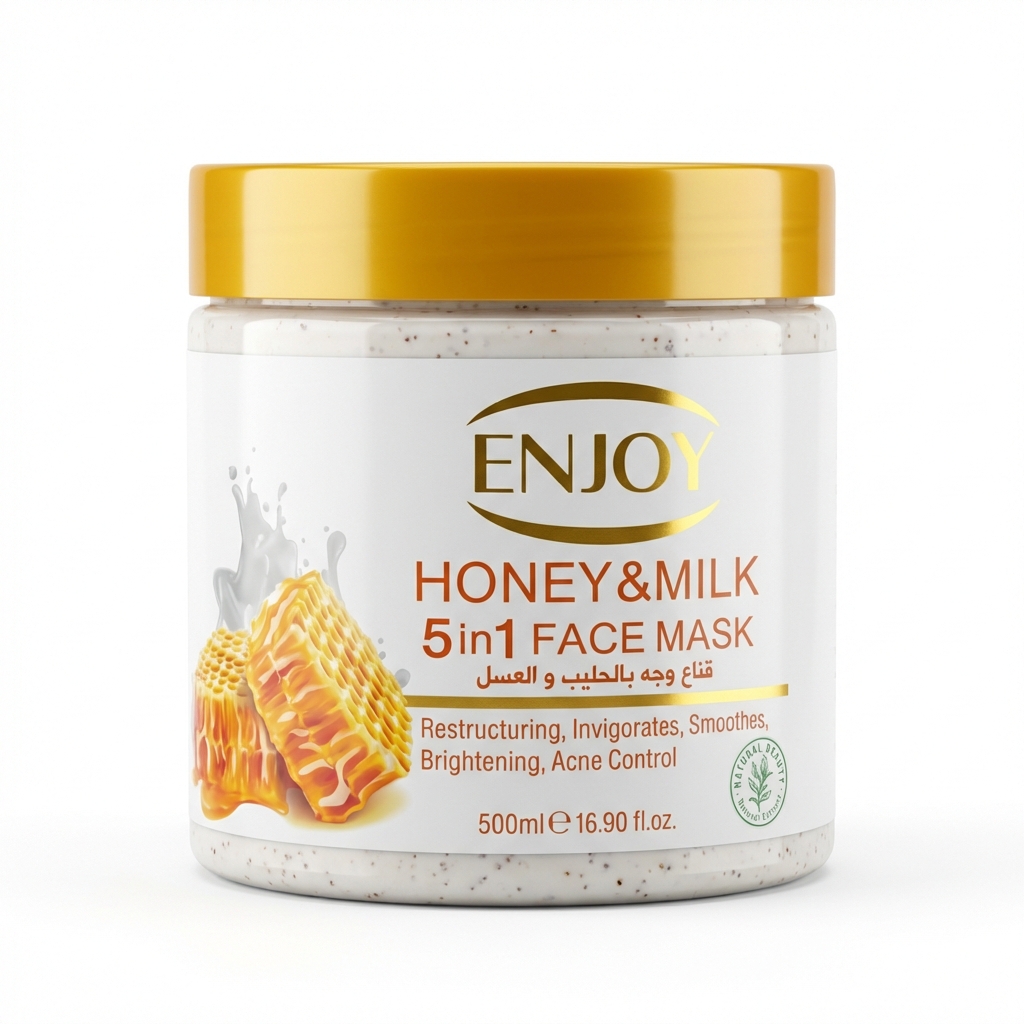 Enjoy Face & Body 5 In 1 Whitening Mask Honey & Milk 500 ml