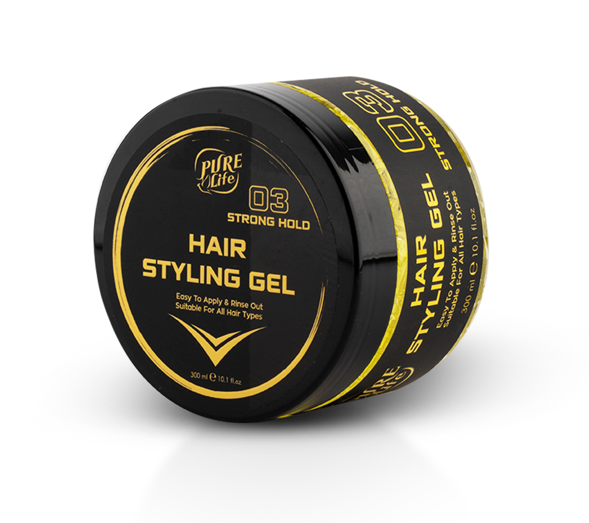 Pure Life Hair Styling Gel Strong Hold Yellow 300 ml 03