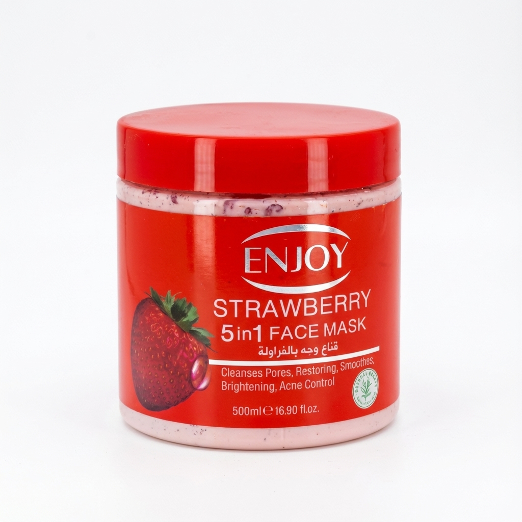 Enjoy Face & Body 5 In 1 Whitening Mask Strawberry 500 ml