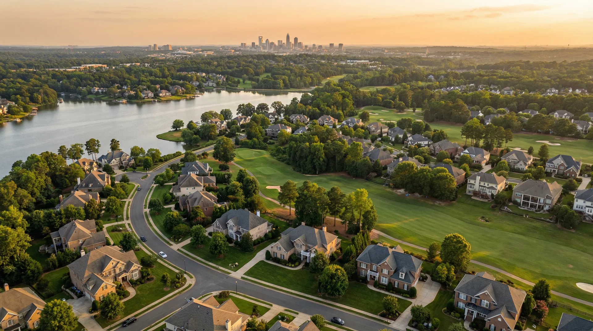 The Palisades Charlotte NC aerial near Lake Wylie