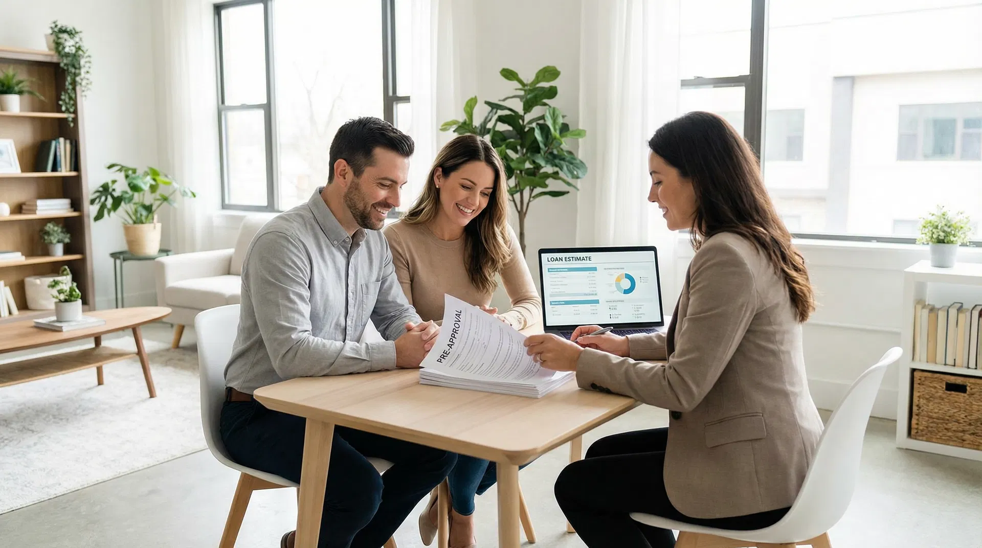 Working with a lender to get pre-approved is the critical first step in any new construction purchase.