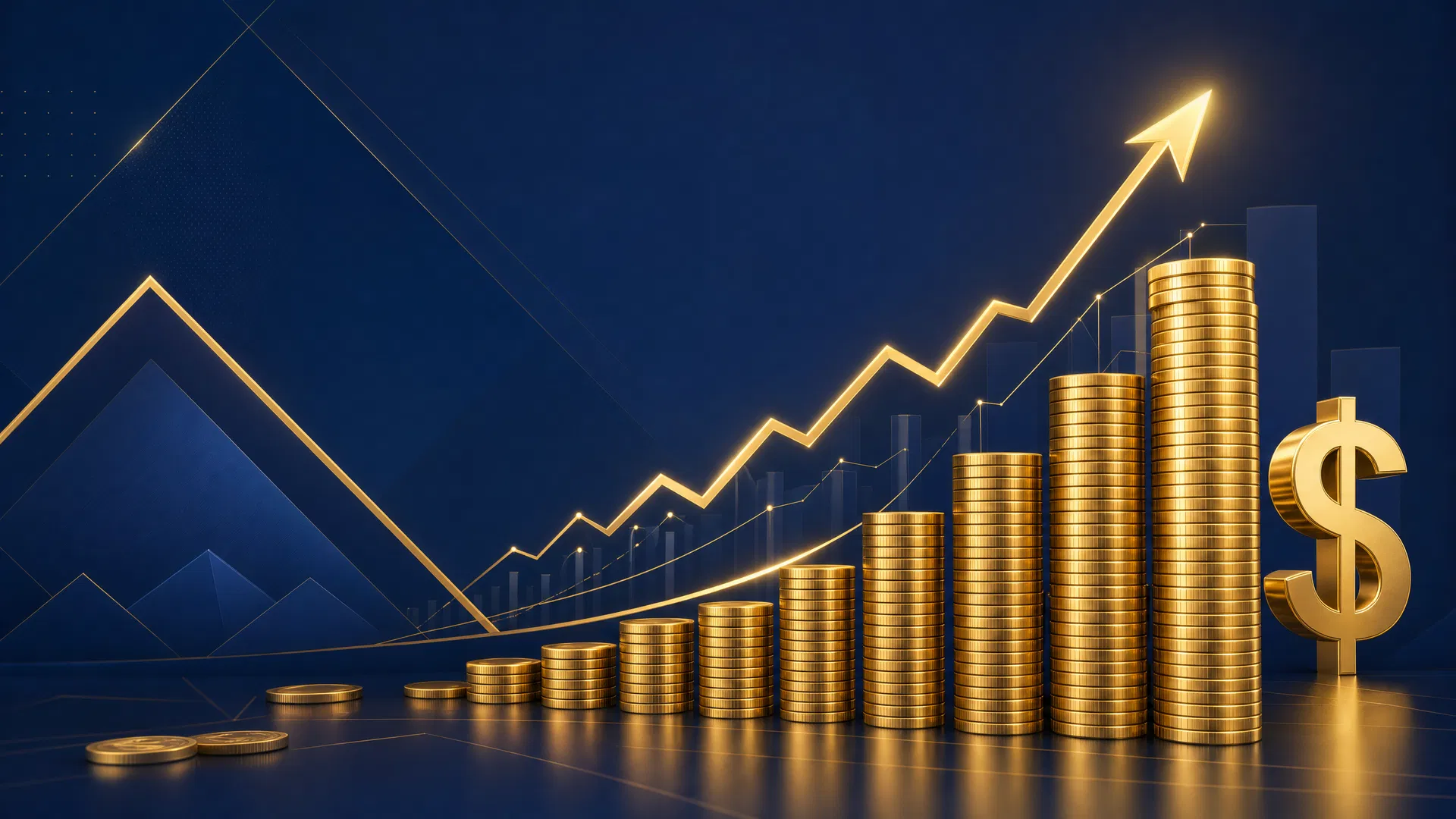 Wealth building and income growth visualization
