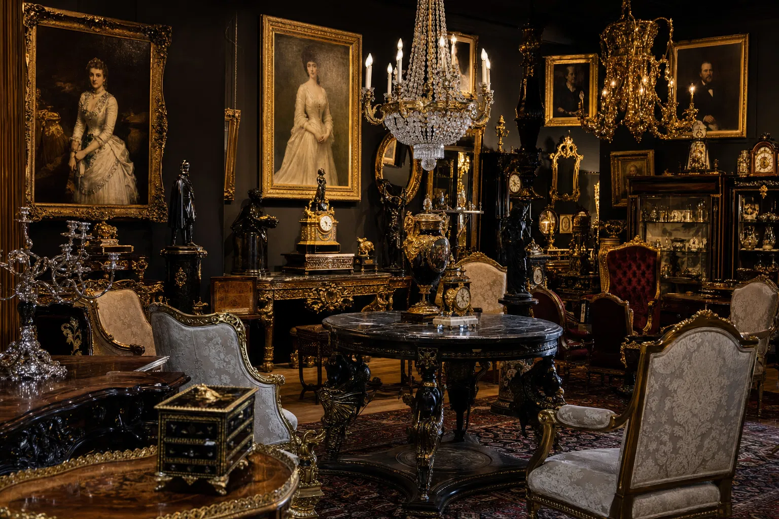 Antique estate collection grand room Las Vegas - sell entire estate Las Vegas