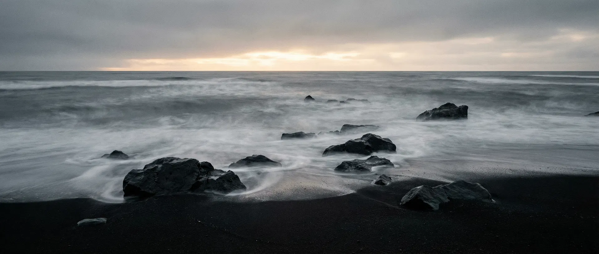 Ocean shore panorama