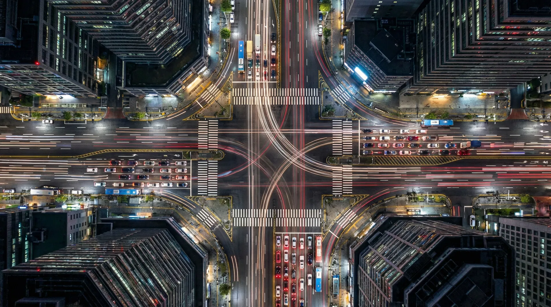 Aerial intersection view