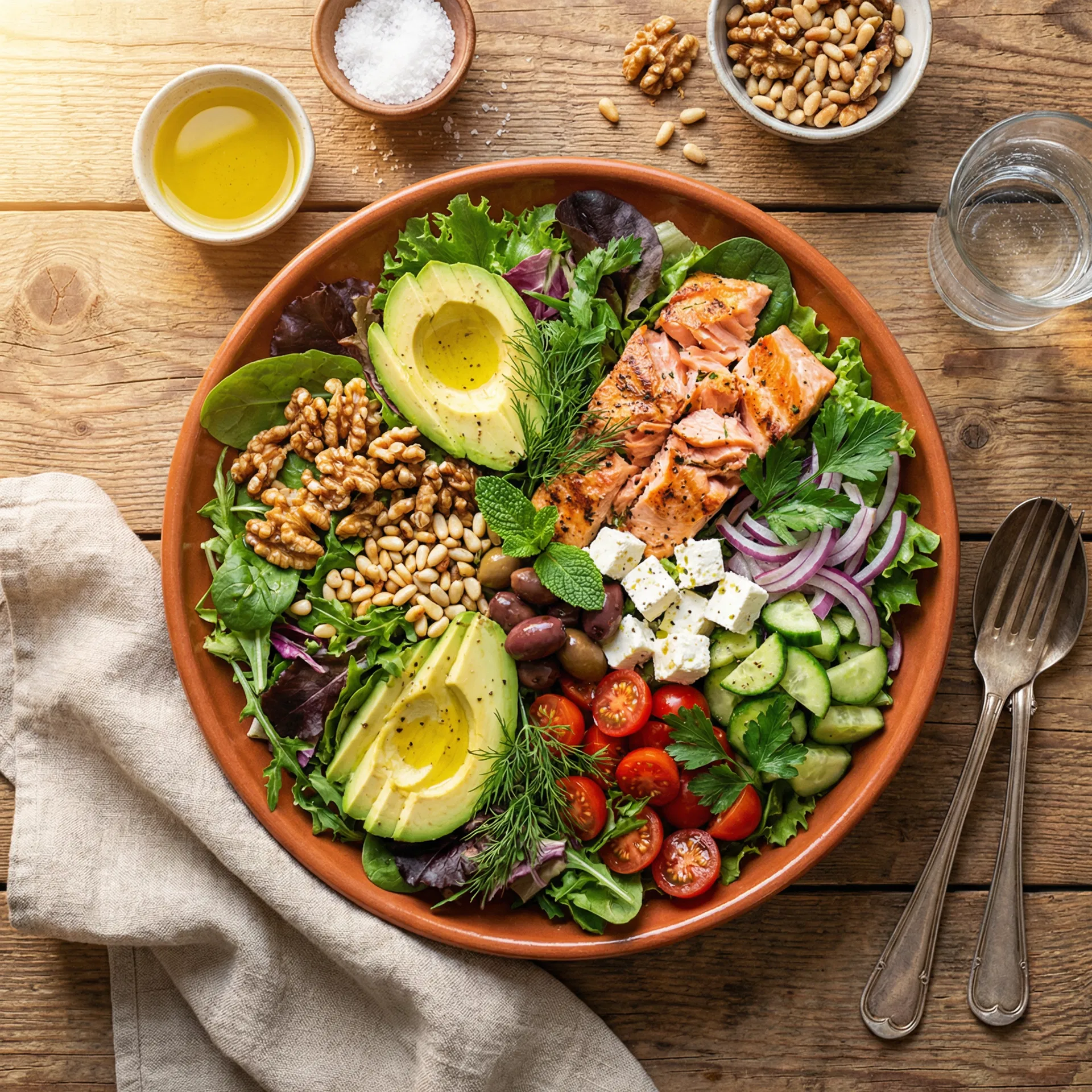 Gesunde Mahlzeit mit frischen Zutaten