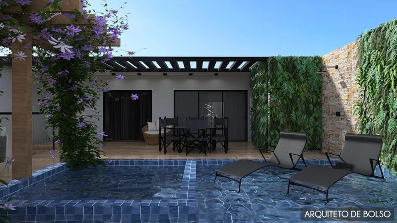 Area Externa Piscina Jardim Vertical