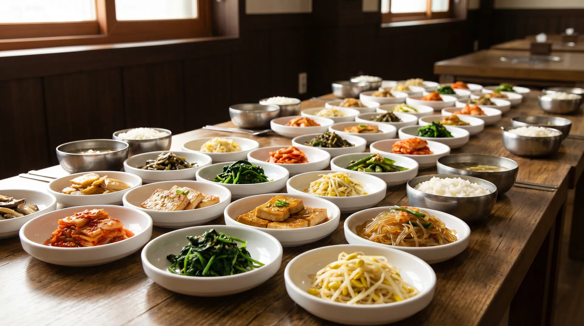 다다푸드 한식 단체급식 - 다양한 반찬과 균형 잡힌 영양의 풍성한 한 상