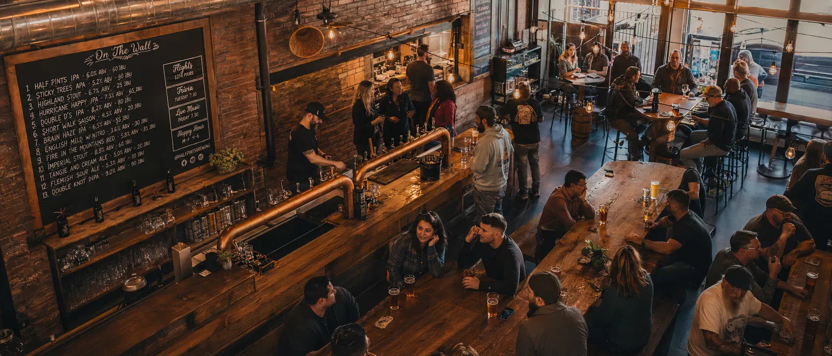 Craft brewery taproom