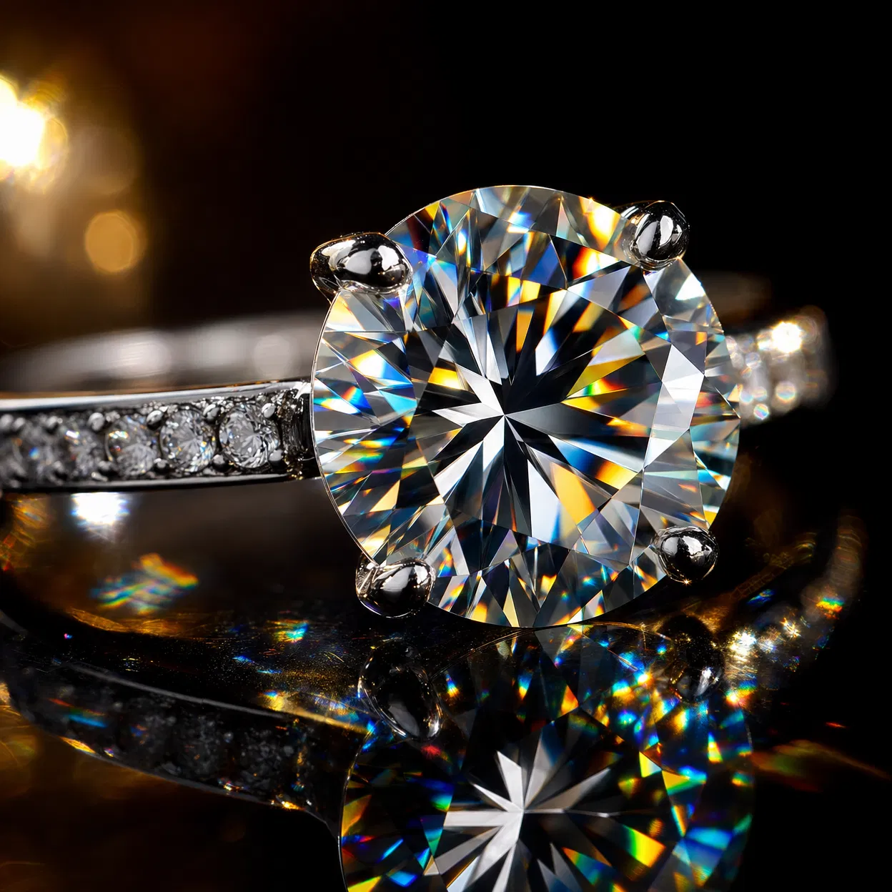Stunning diamond ring close-up