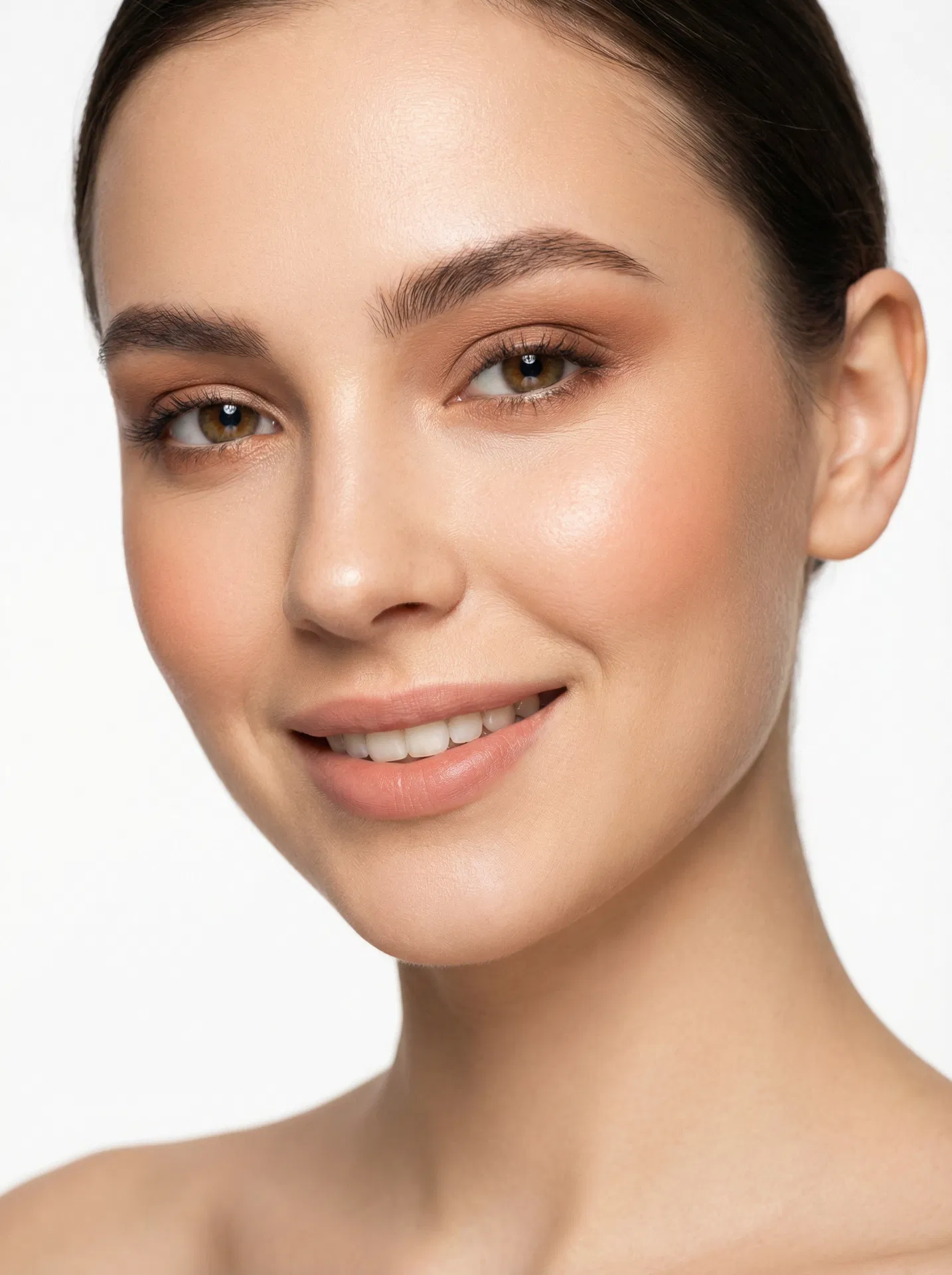 Natural everyday makeup — fresh dewy skin