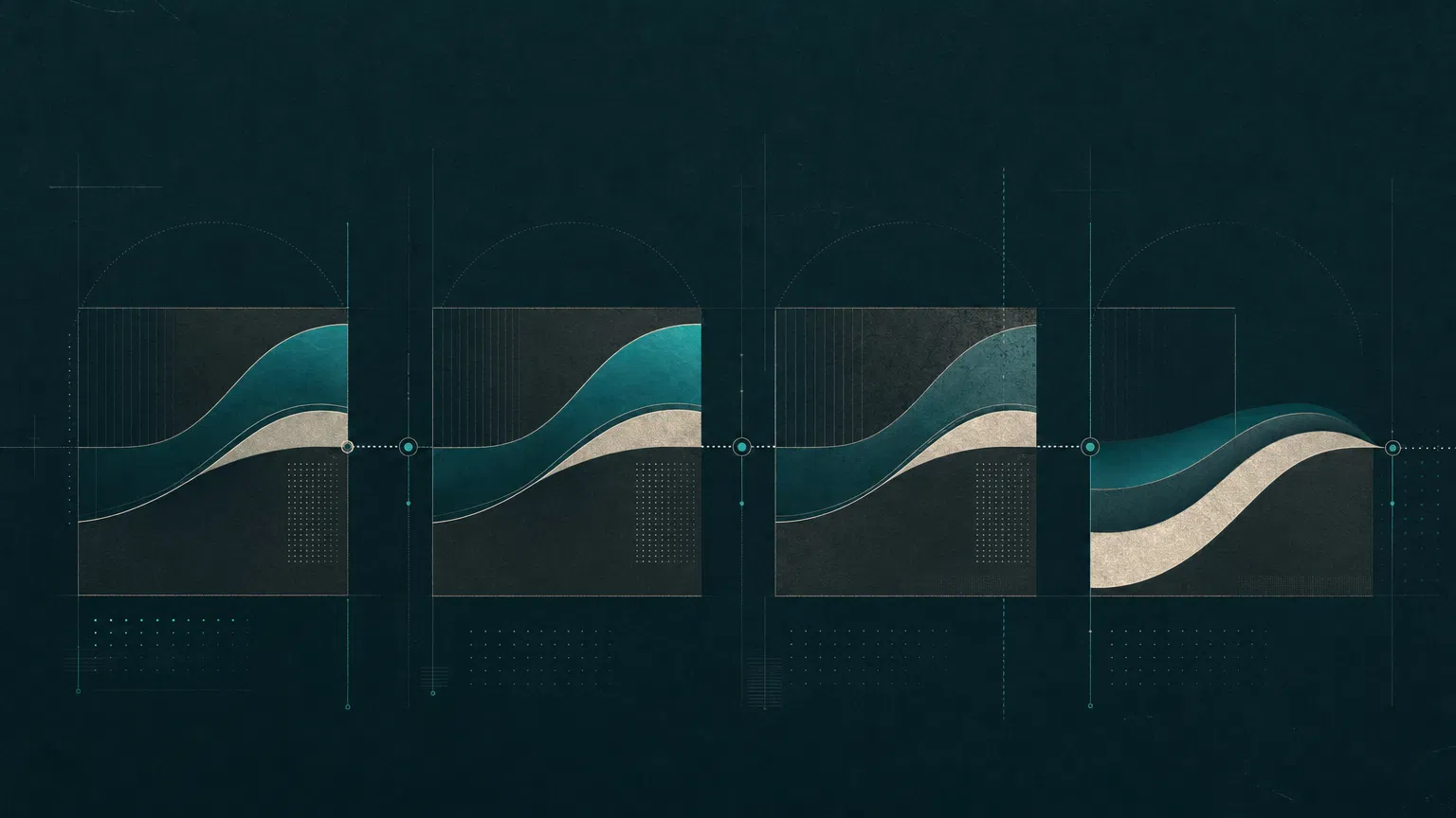 Quatro ondas abstratas de comunicação da implantação 4DX