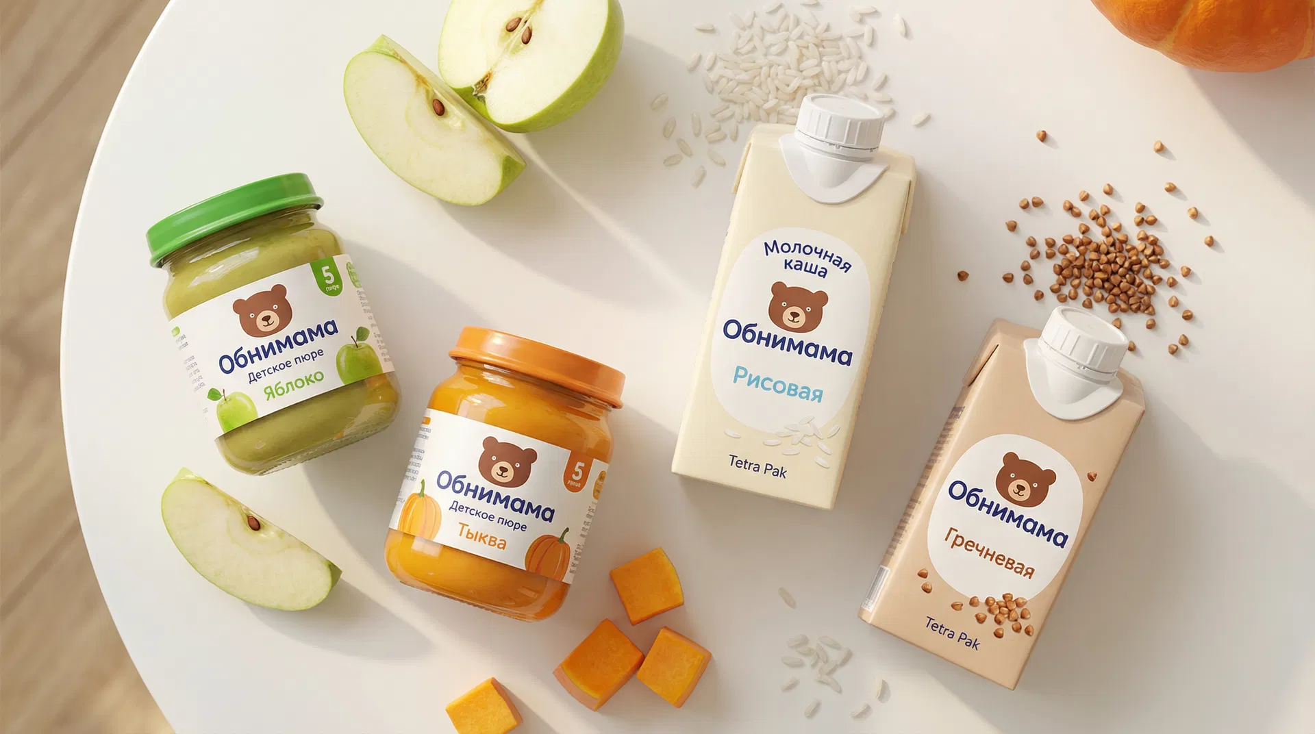Детское пюре и каши