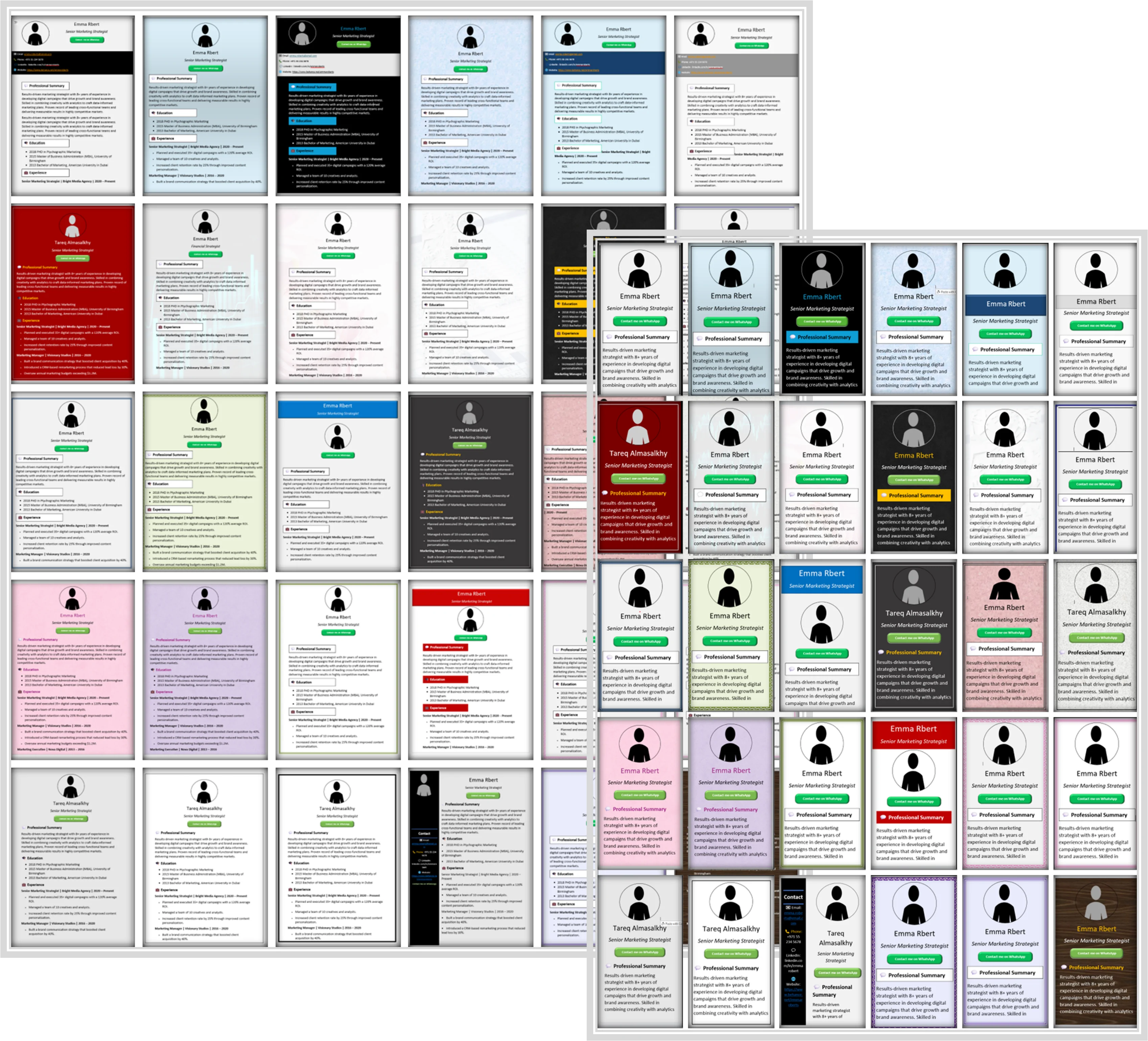 Mobile-Friendly CV Templates Bundle (30 Styles) 