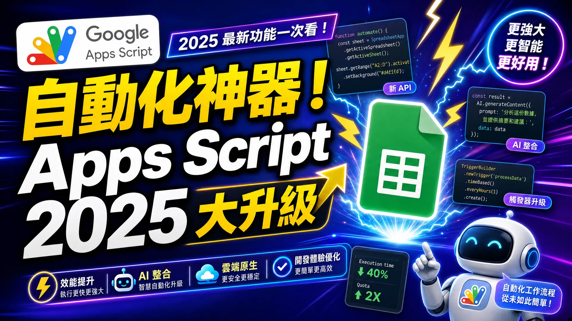 Apps Script 接入 Vertex AI：Google 正式讓試算表變成 AI 工作站