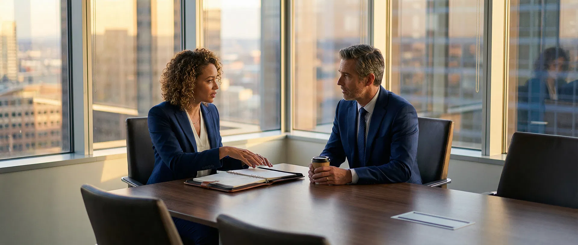 Financial advisors in a strategic meeting