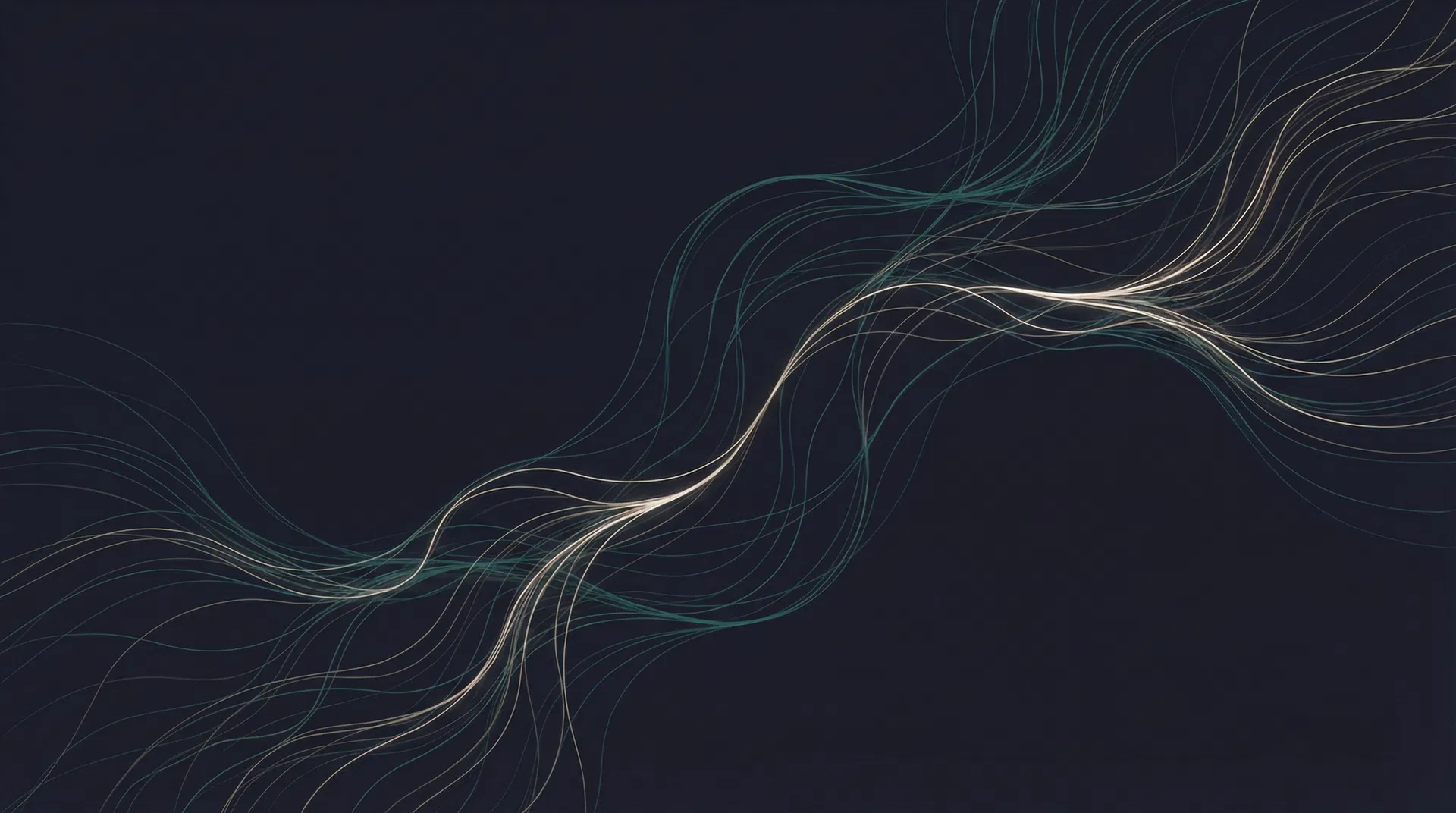 Abstract data flow lines representing digital consultancy services in analytics and growth strategy