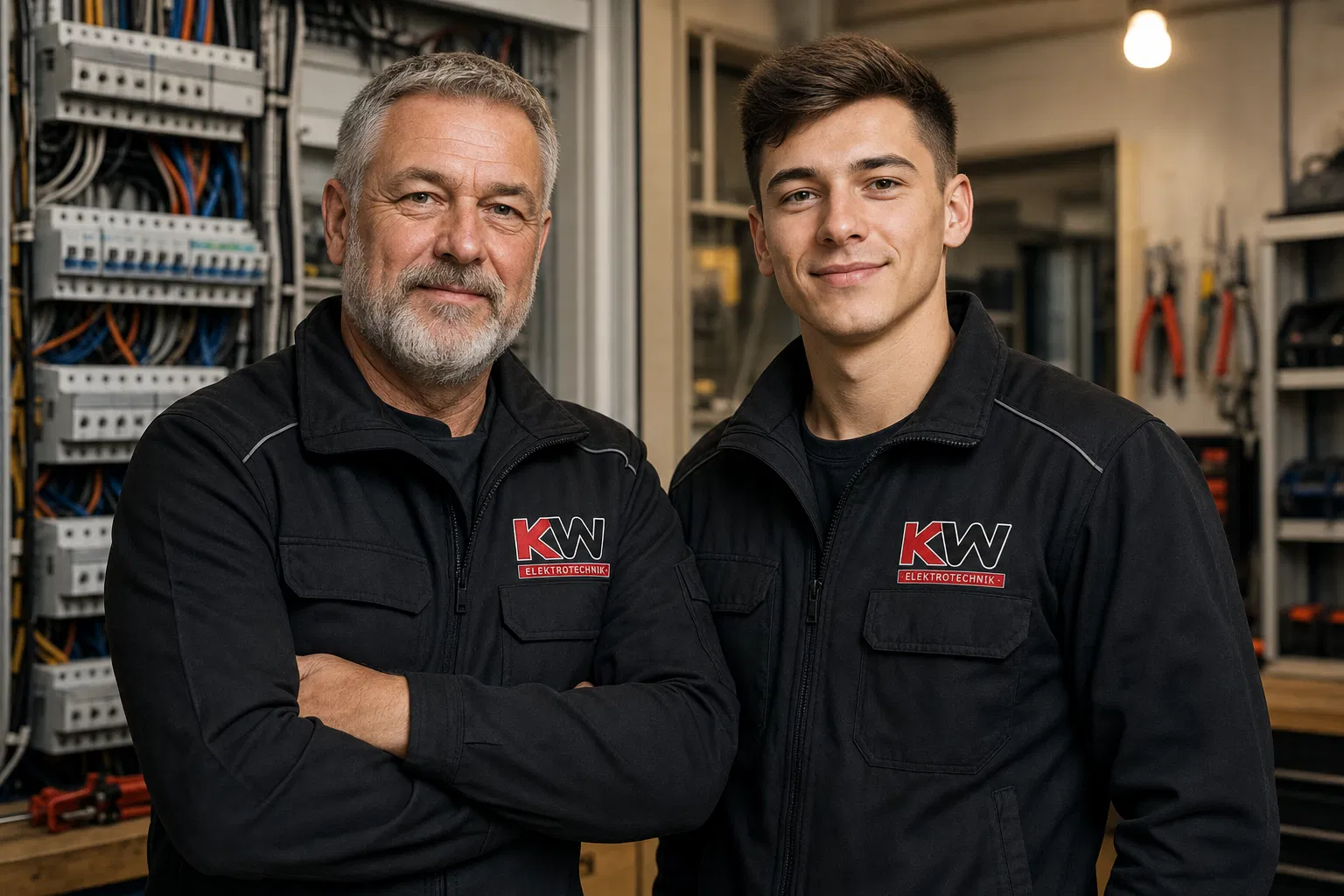 KW Elektrotechnik Team bei der Arbeit