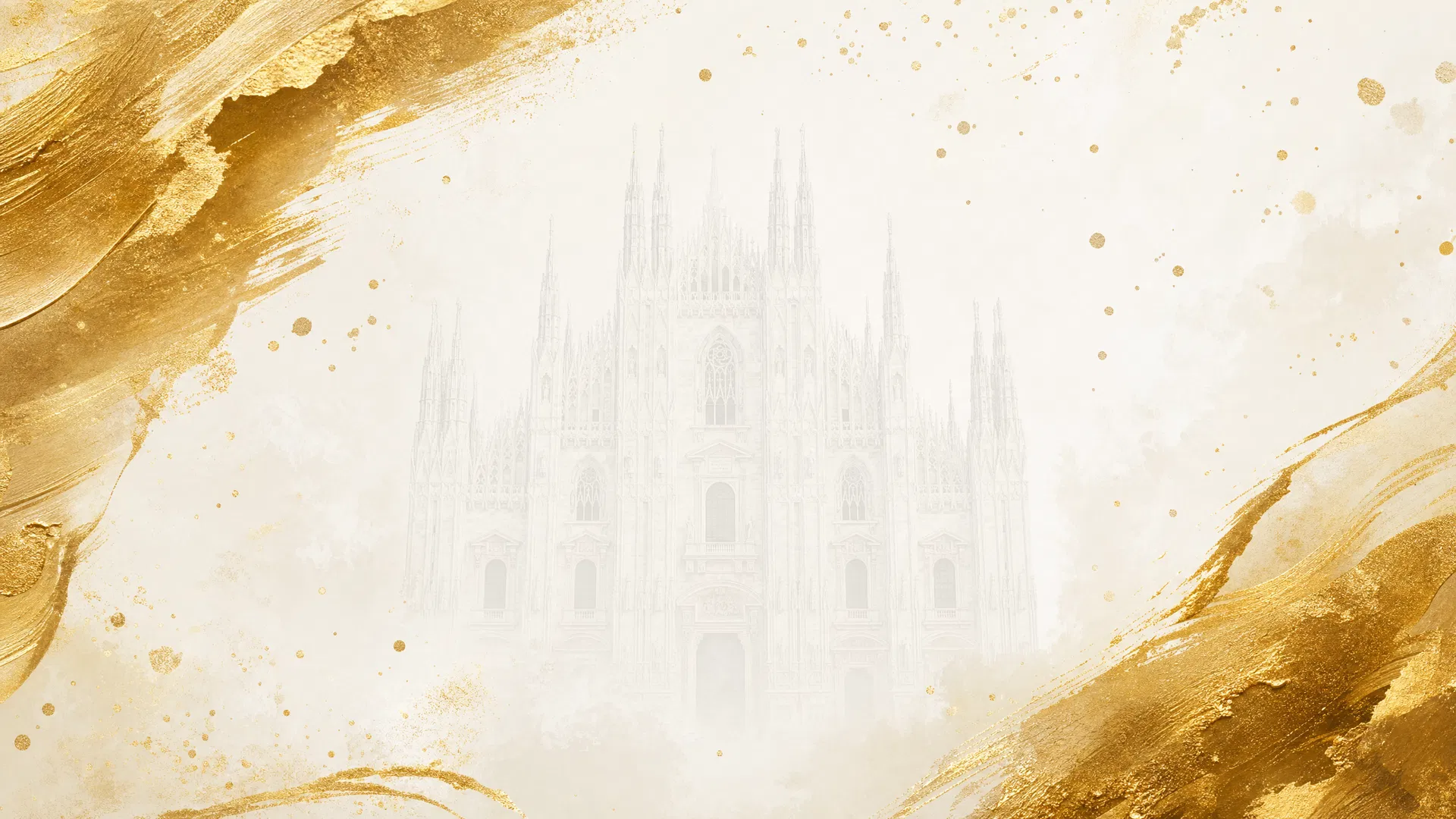 Gelateria Milano – Goldene Aquarell-Hintergrund