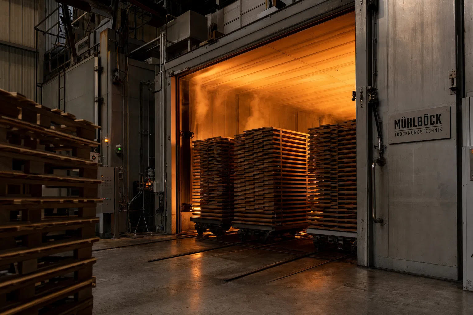 Heat treatment kiln interior