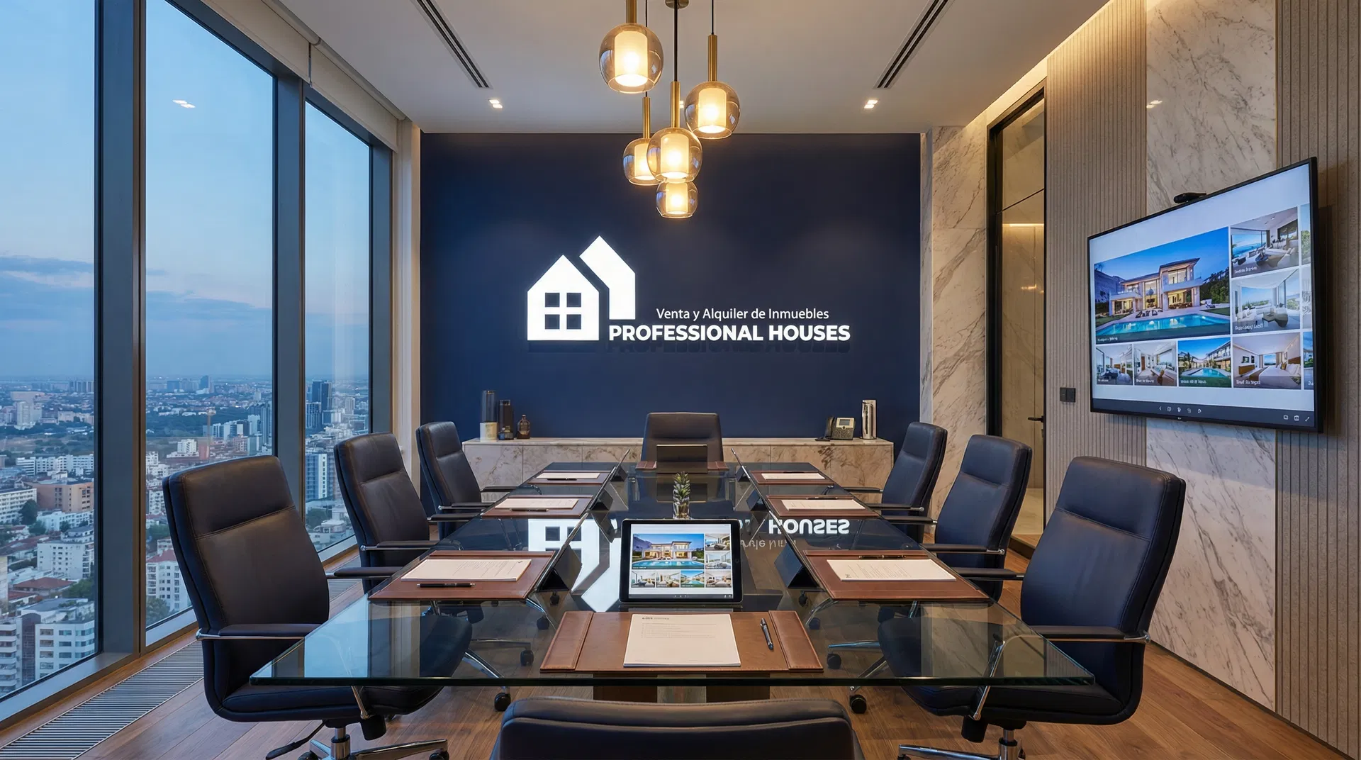 Sala de reuniones Professional Houses con logo